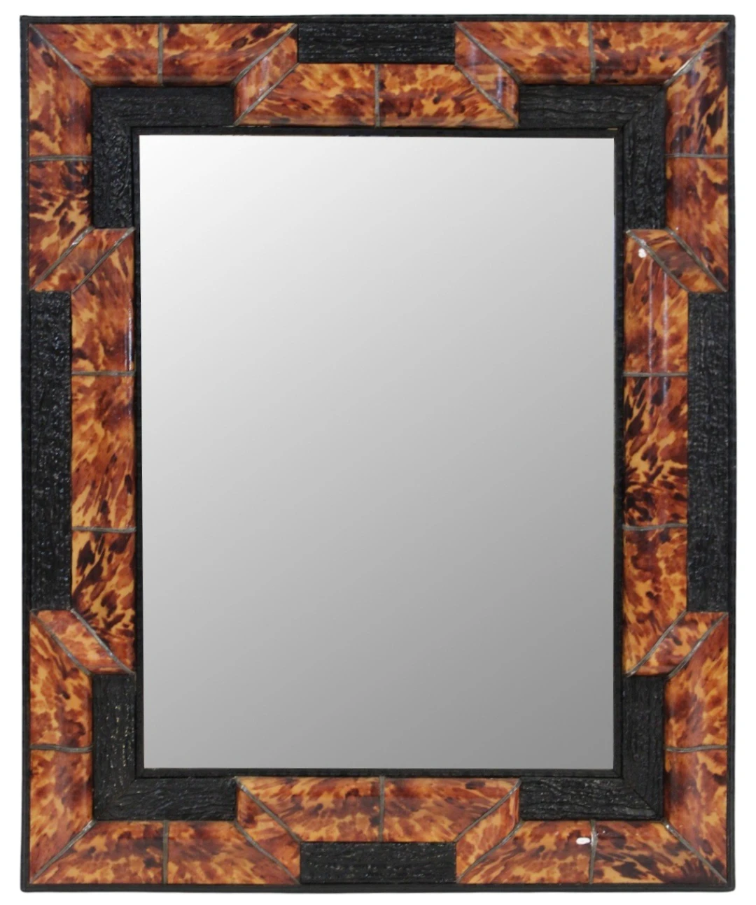 Vintage Faux Tortoise Shell Mirror.
