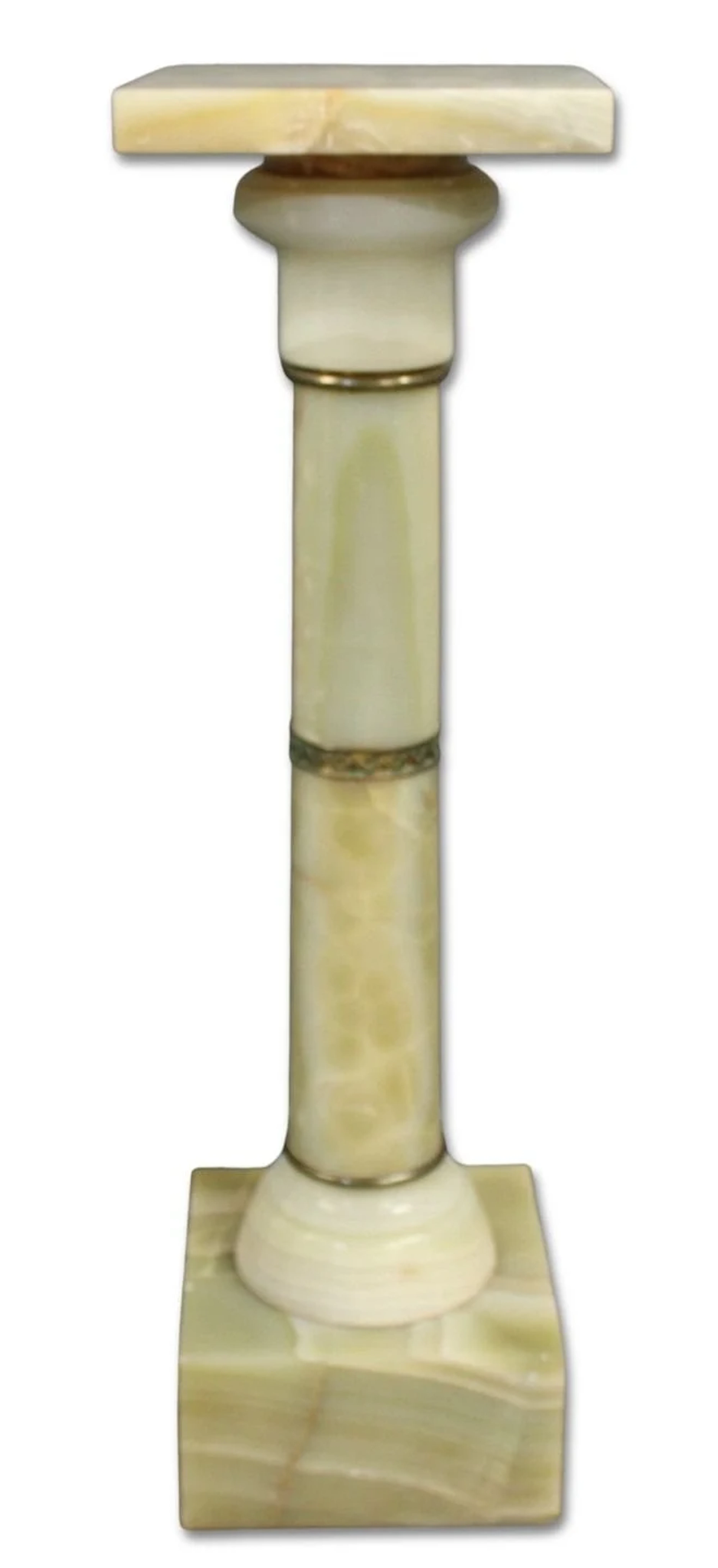 Antique Bronze Mounted Alabaster Pedestal