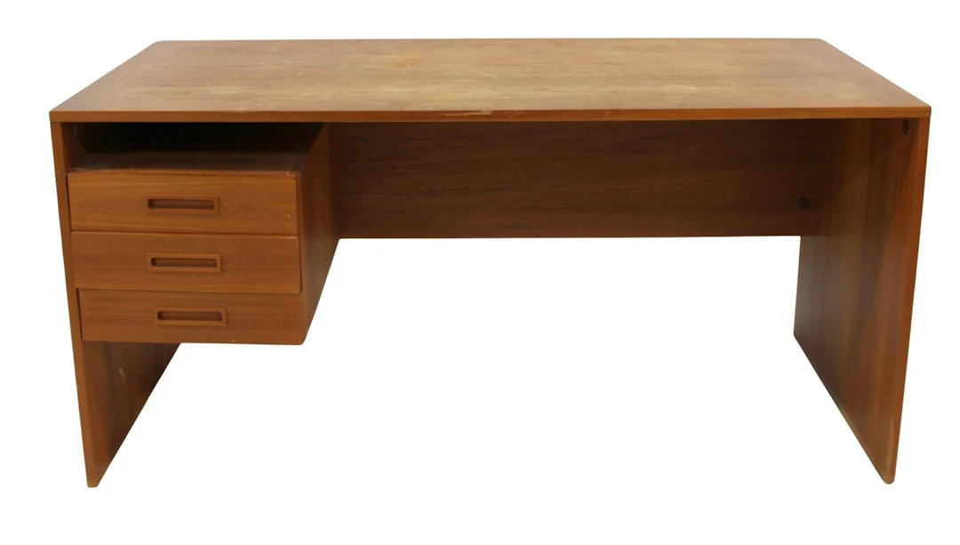 Vintage Blonde Wood Desk.