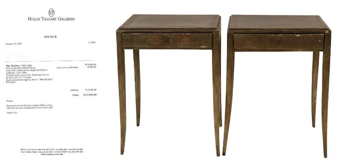 MAX KEUHNE (1880-1968) Pair of End Tables.