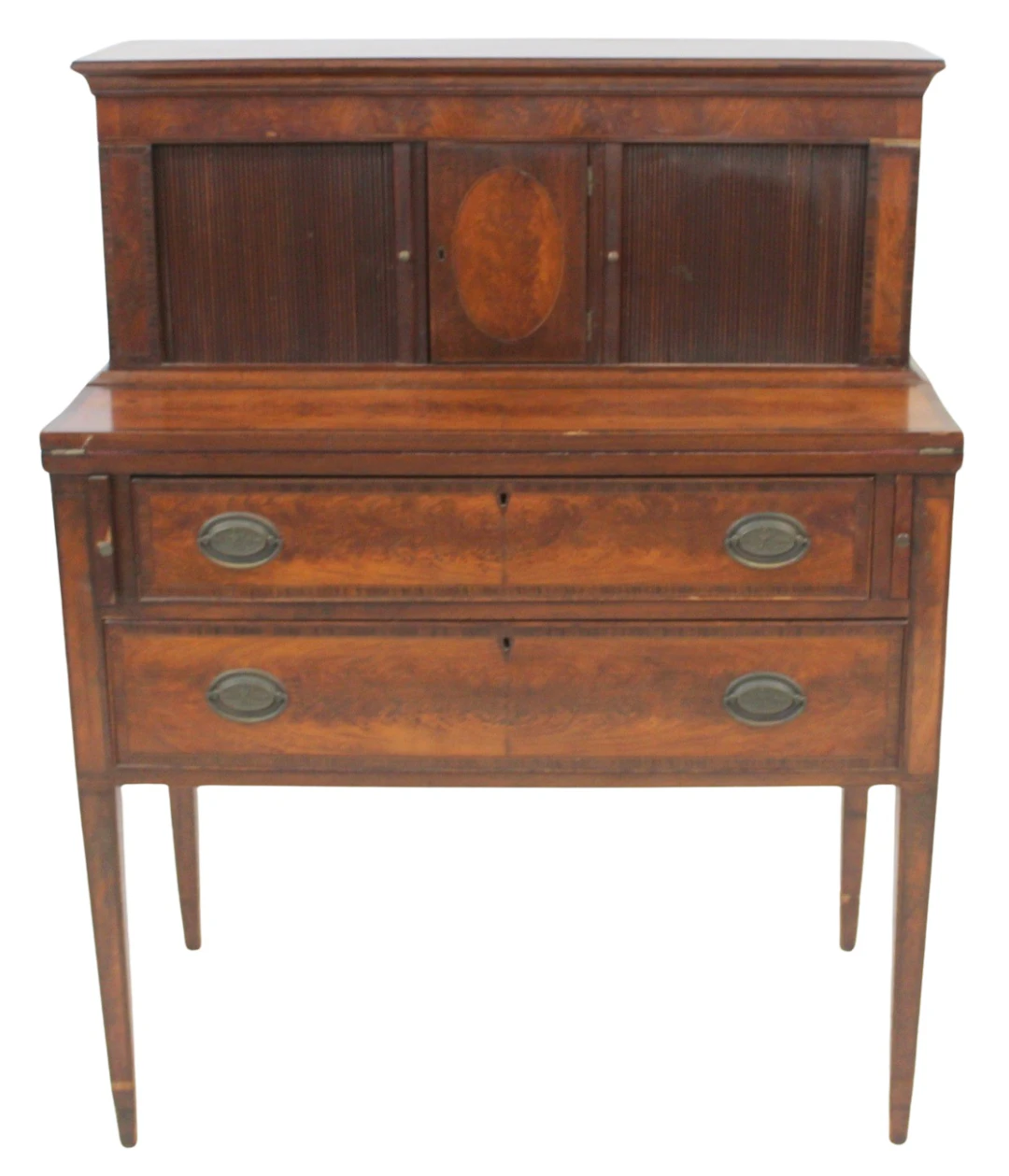 Antique Mahogany Sheraton Style Desk.
