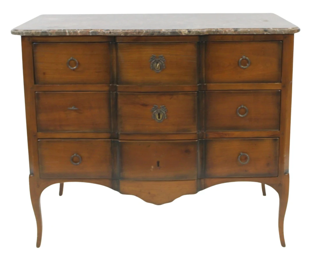 Antique Louis XVI Style Marbletop Commode.