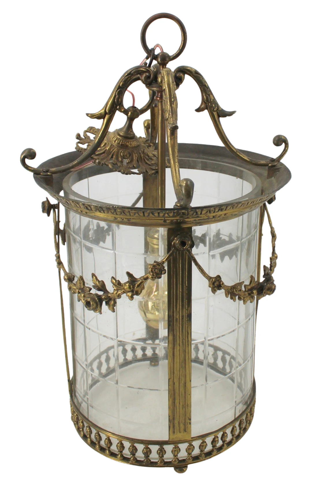 Vintage Gilt Bronze Hall Chandelier.