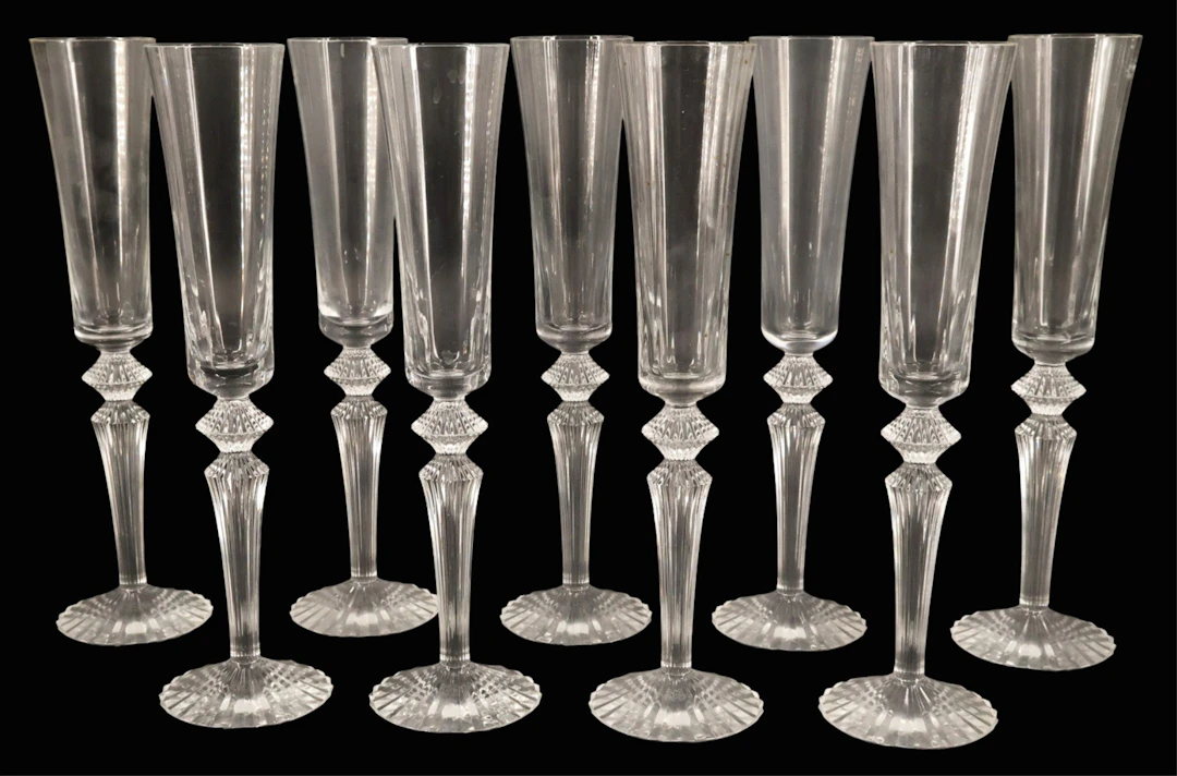9 Baccarat Mille Nuits Flutissimo Champagne Flutes
