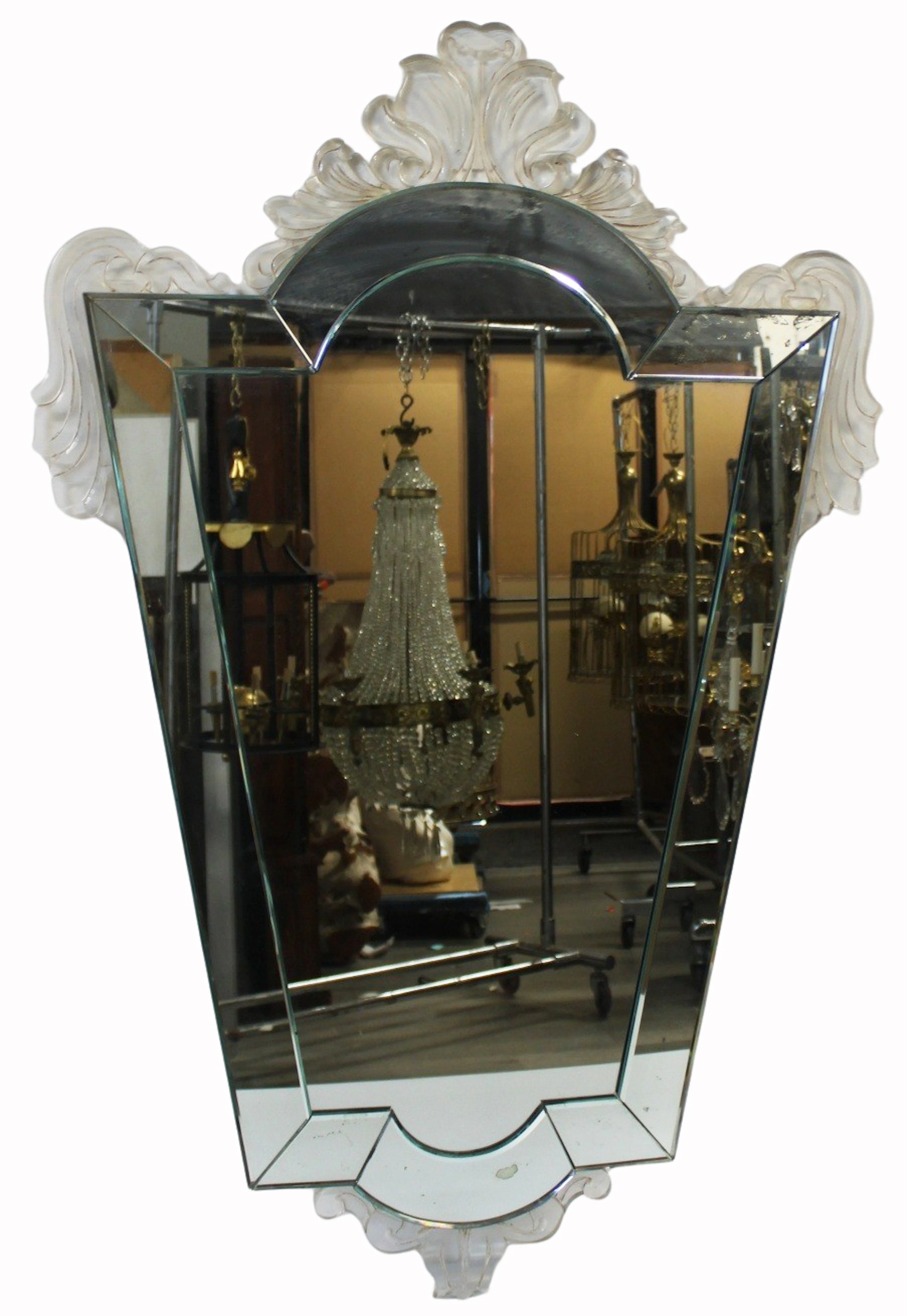 Midcentury Venetian Style Mirror.