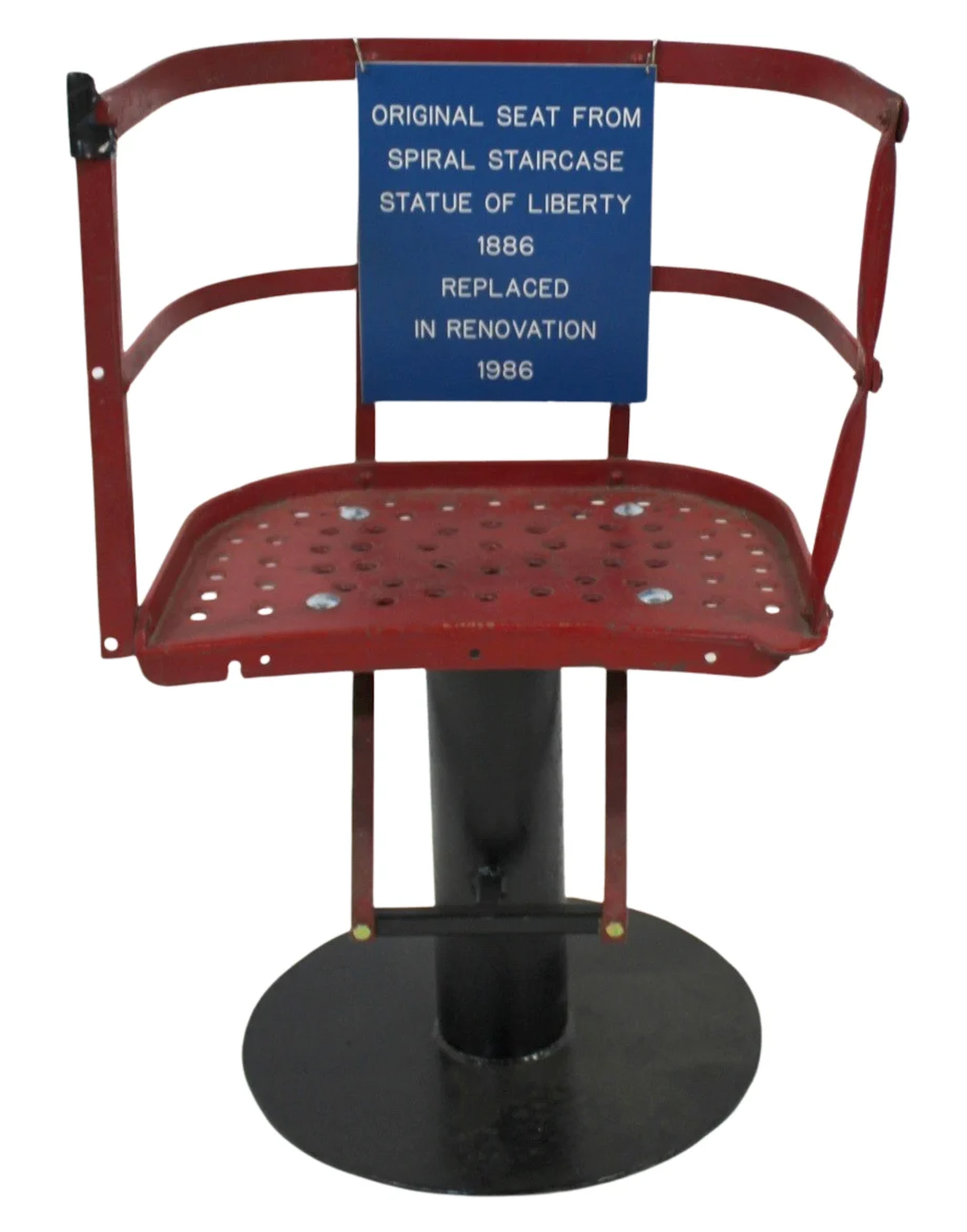 Original Statue of Liberty Iron Chair.