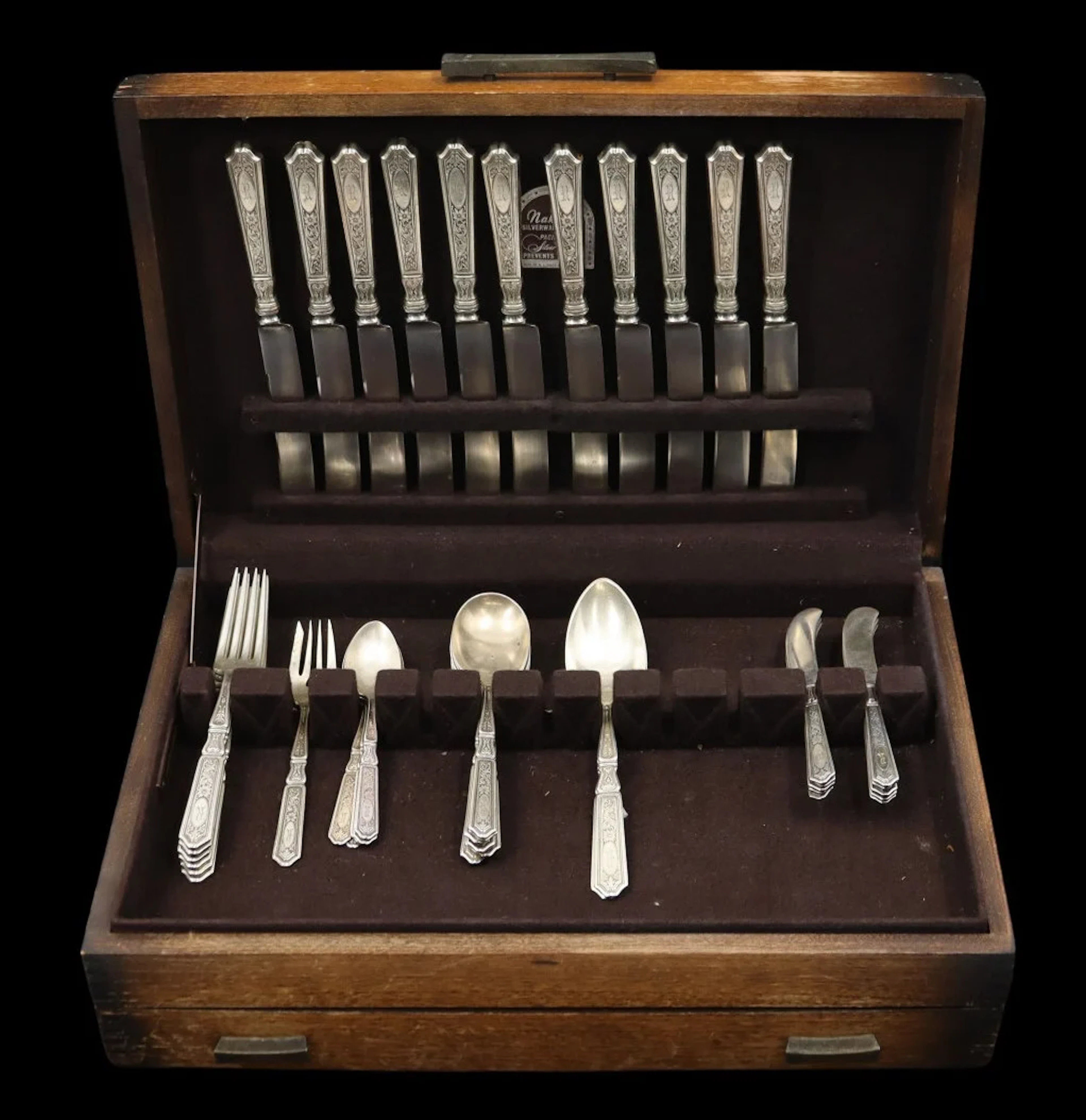 STERLING. Gorham St. Dunstan Sterling Flatware Set
