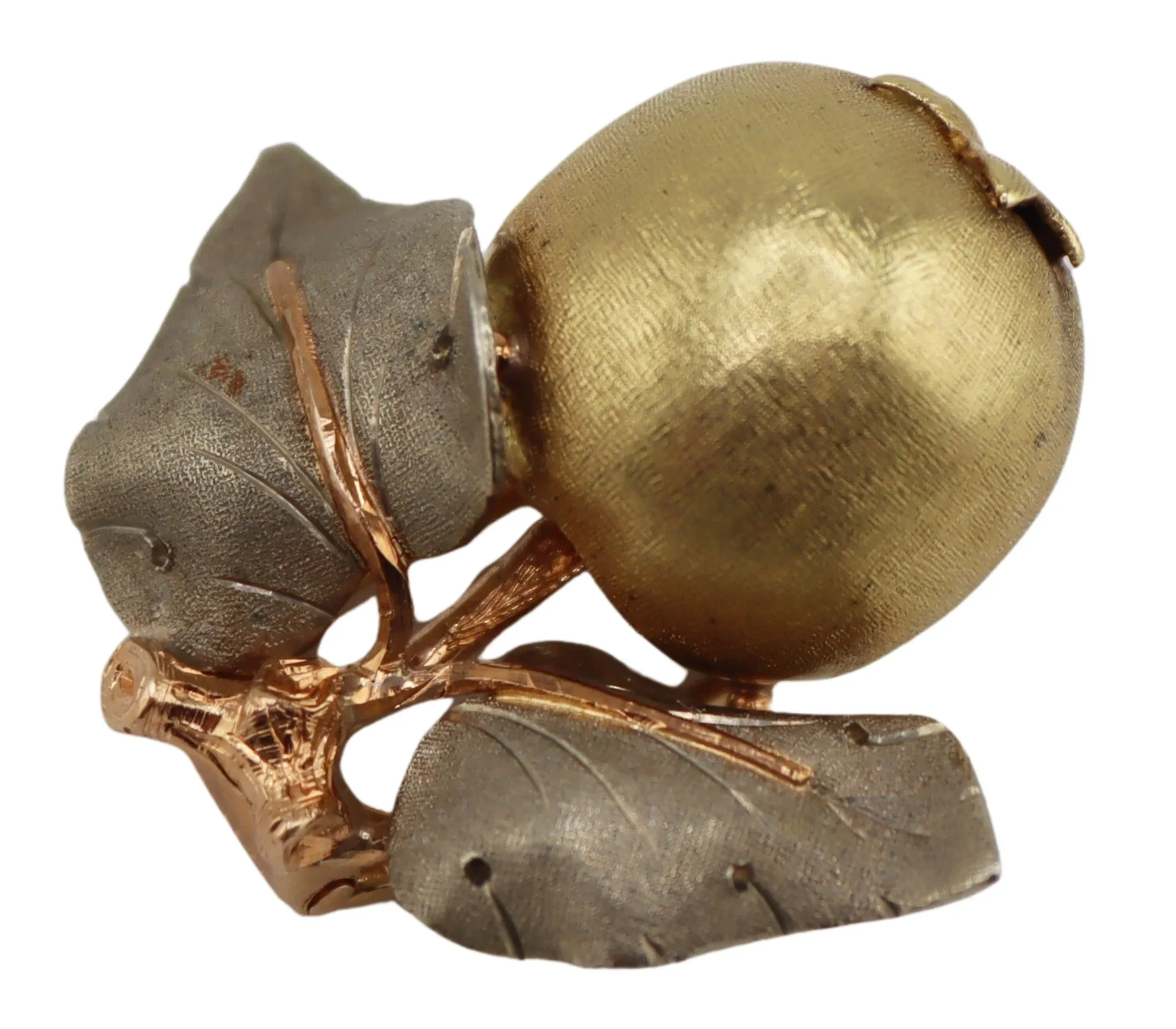 JEWELRY. M. Buccellati 18kt Gold Apple Brooch.