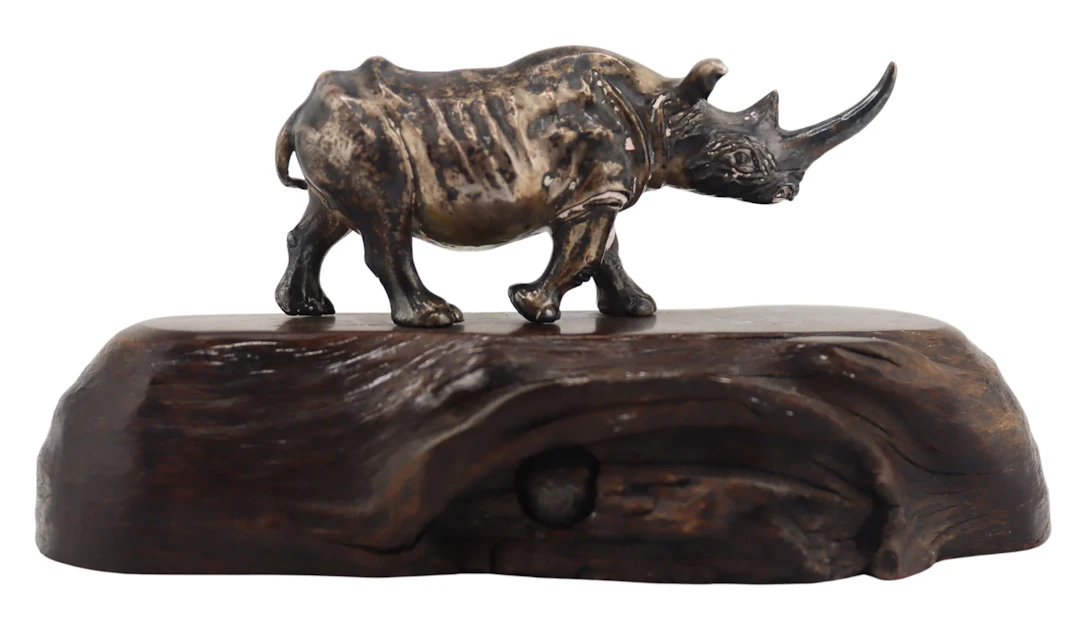 STERLING. Patrick Mavros Sterling Rhinoceros on a