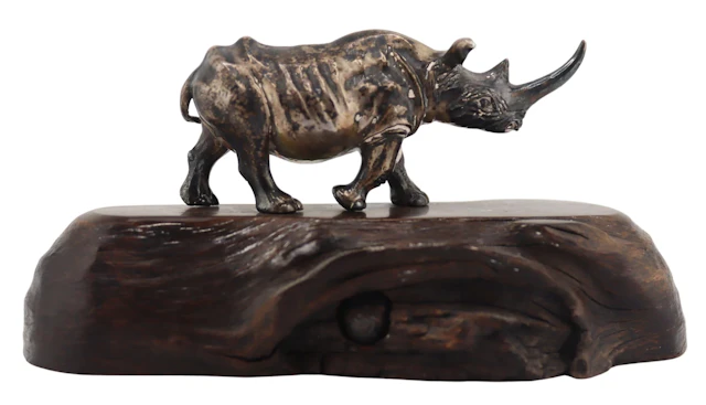 STERLING. Patrick Mavros Sterling Rhinoceros on a
