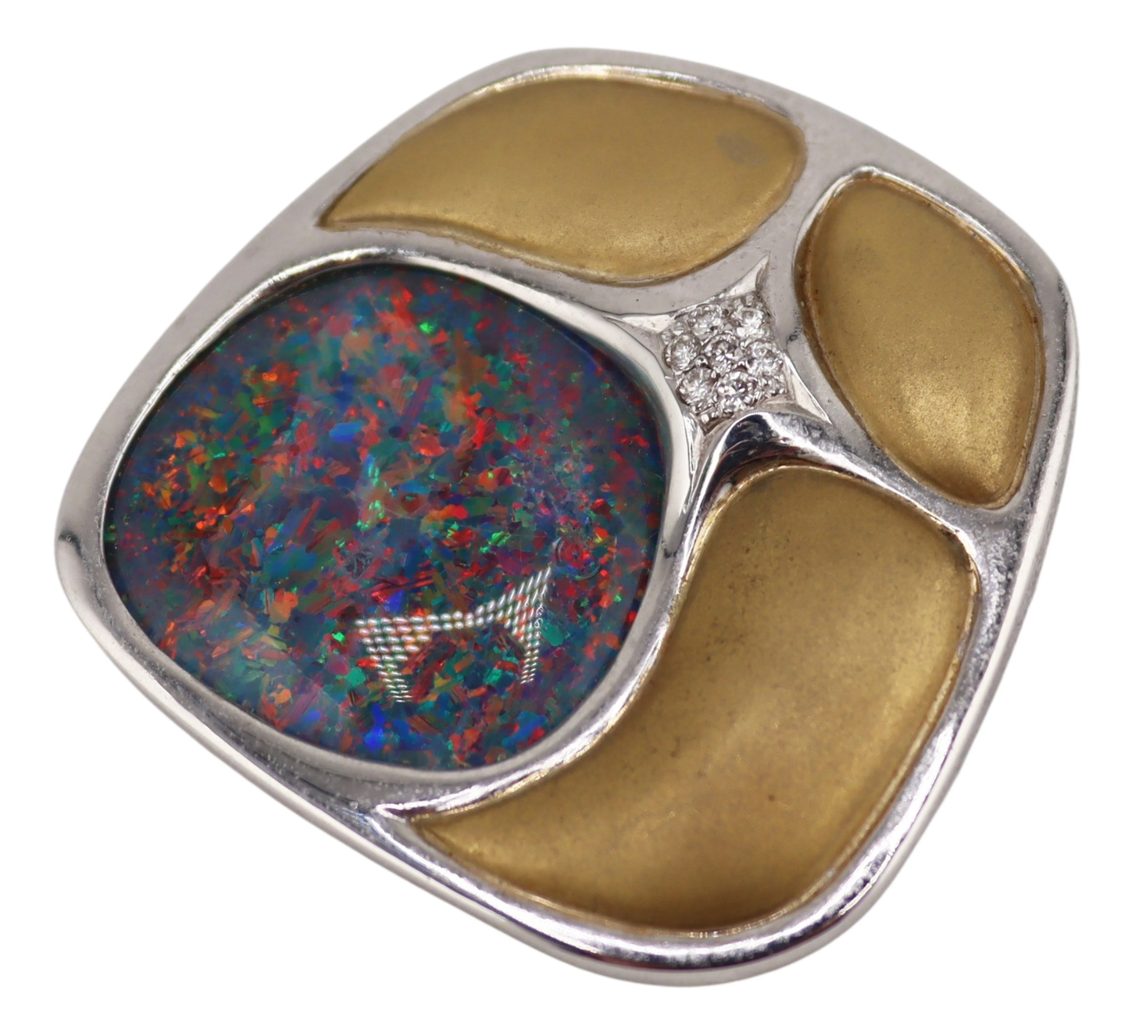 JEWELRY. SECRETT Bi-Color 18kt Gold Opal and