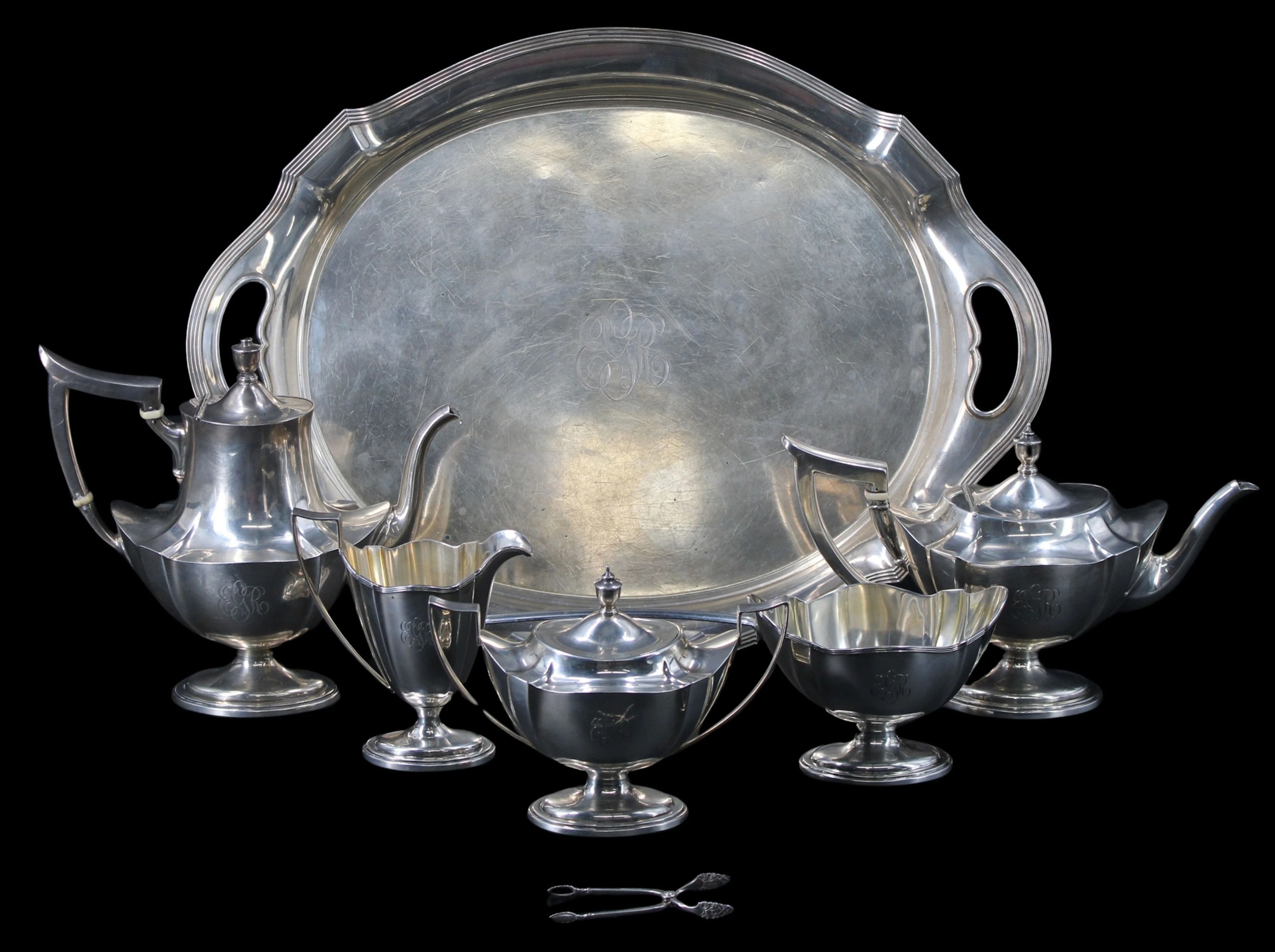 STERLING. (7) Piece Gorham Plymouth Sterling Tea