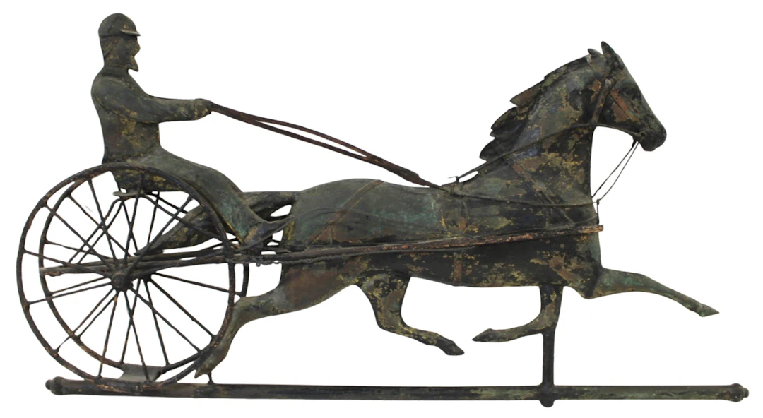Vintage Weathervane Horse & Sulky.
