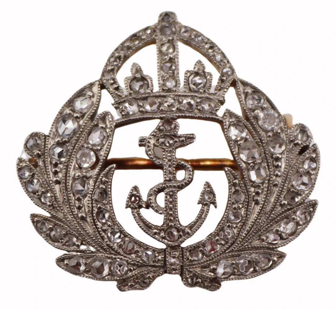 JEWELRY. 14kt Gold Royal Navy Sweetheart Badge