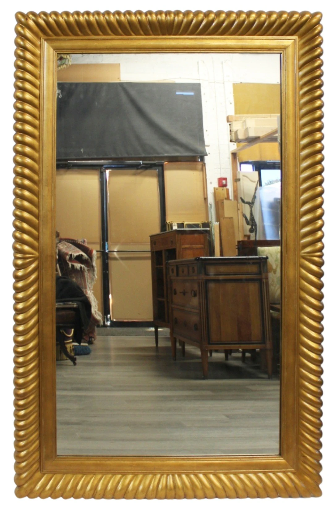 E.J.VICTOR Signed Gilt Ripple Mirror.