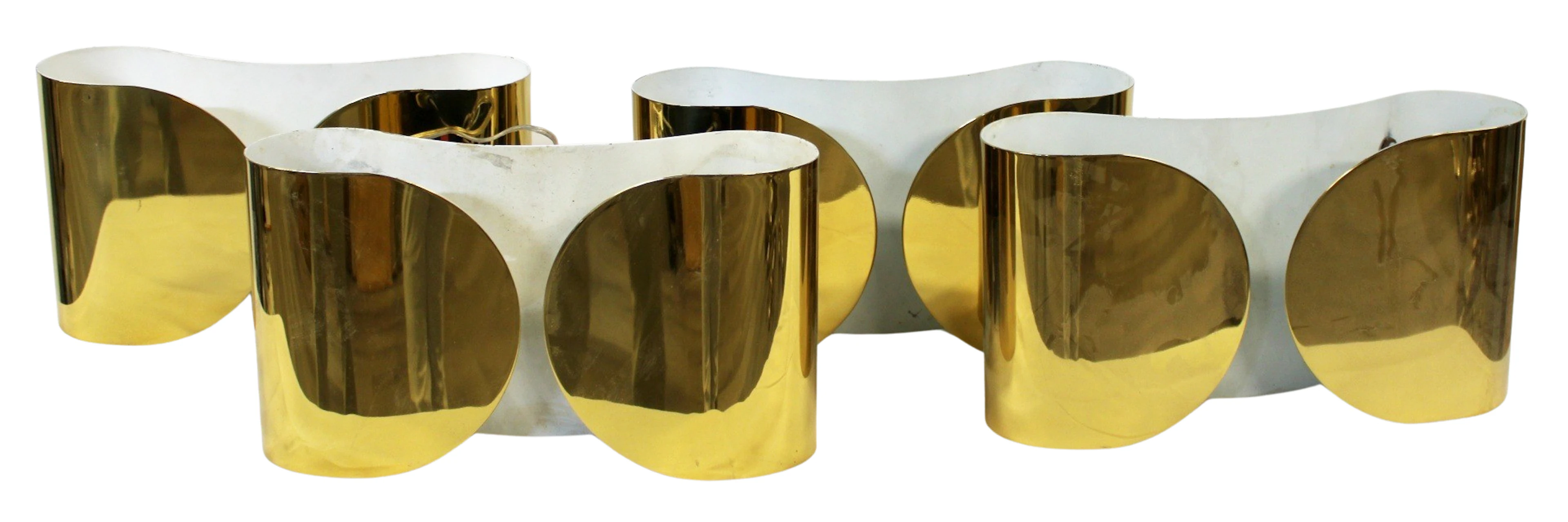 TOBIA SCARPA Set of (4) Midcentury Sconces.