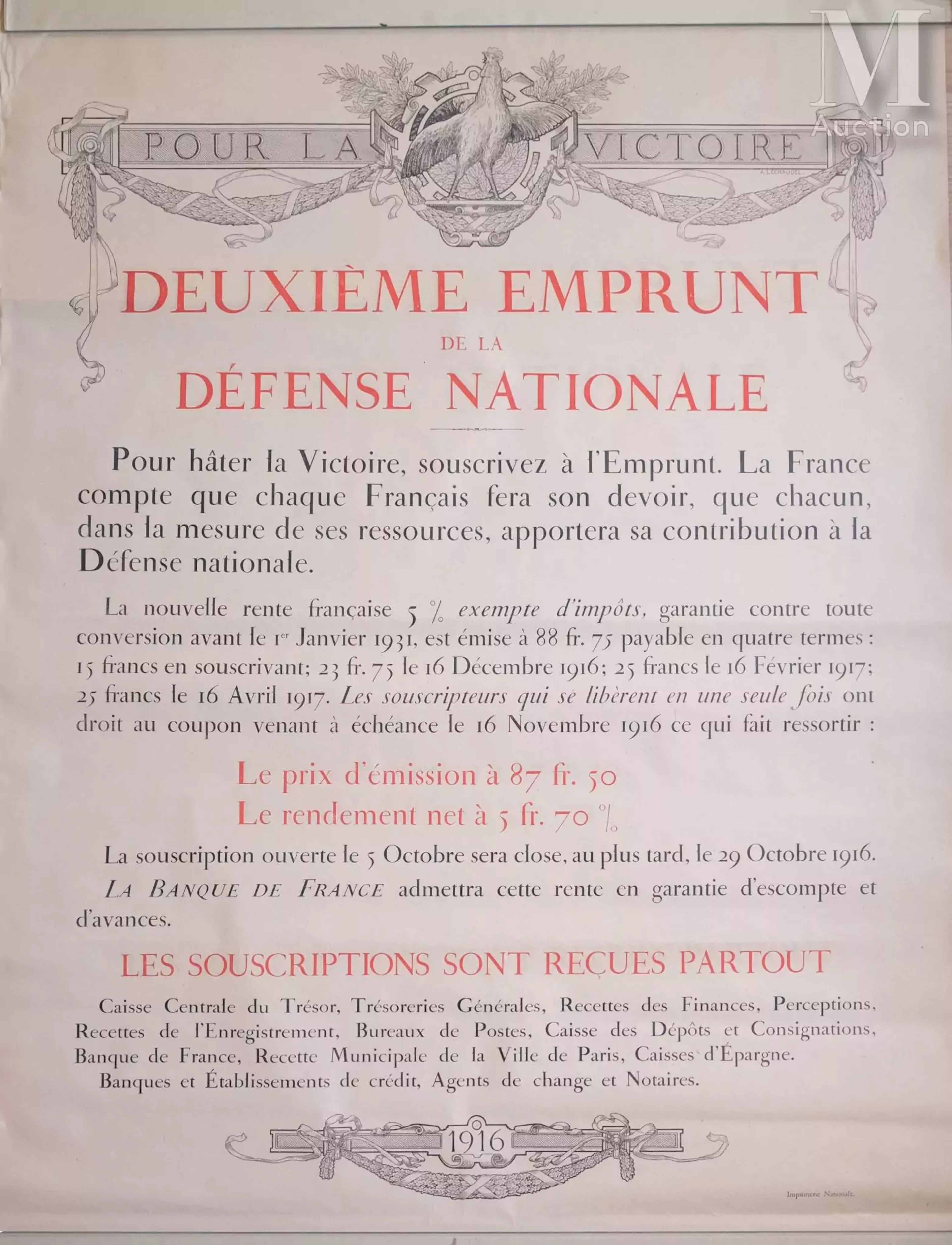Ensemble d'affiches de la 1ère guerre mondiale ou emprunts