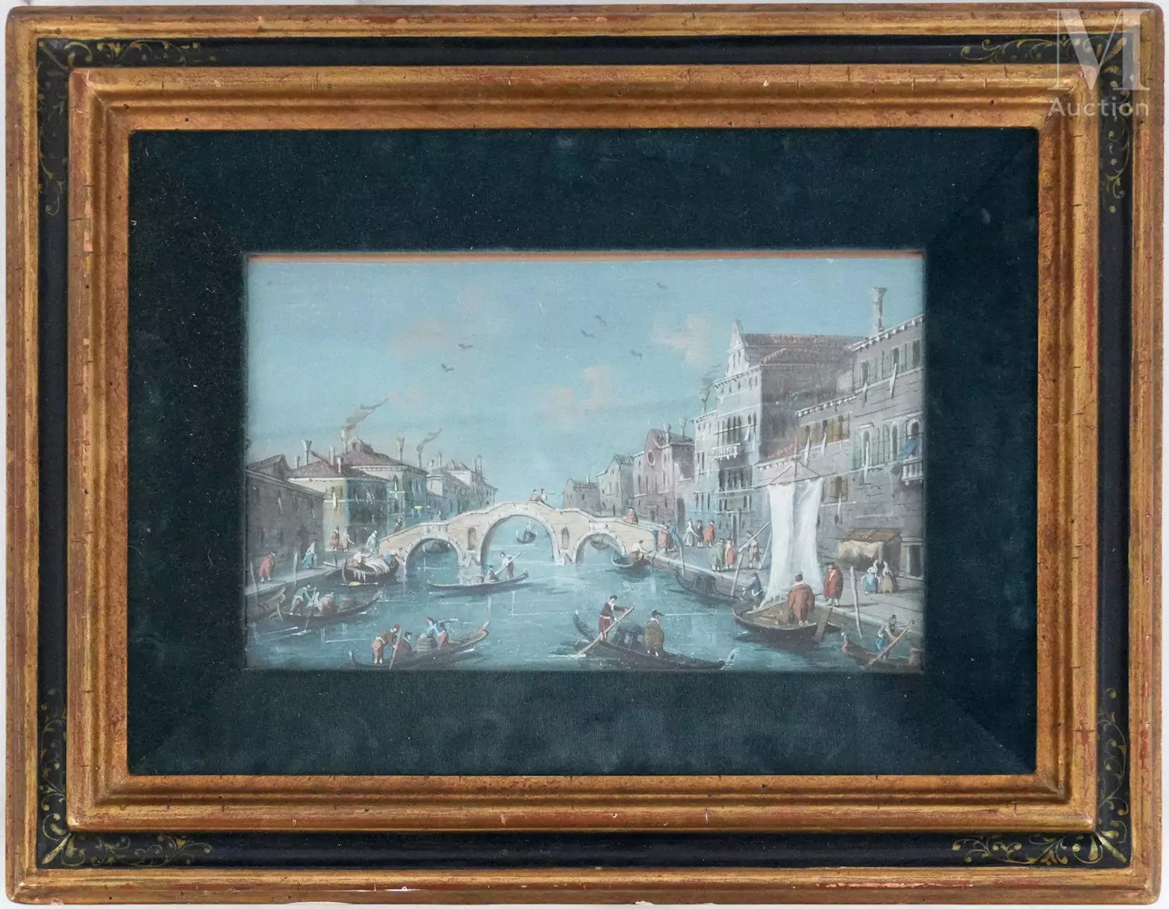 GUARDI Francesco (1764-1835) Gouache originale Venise, Vedute del