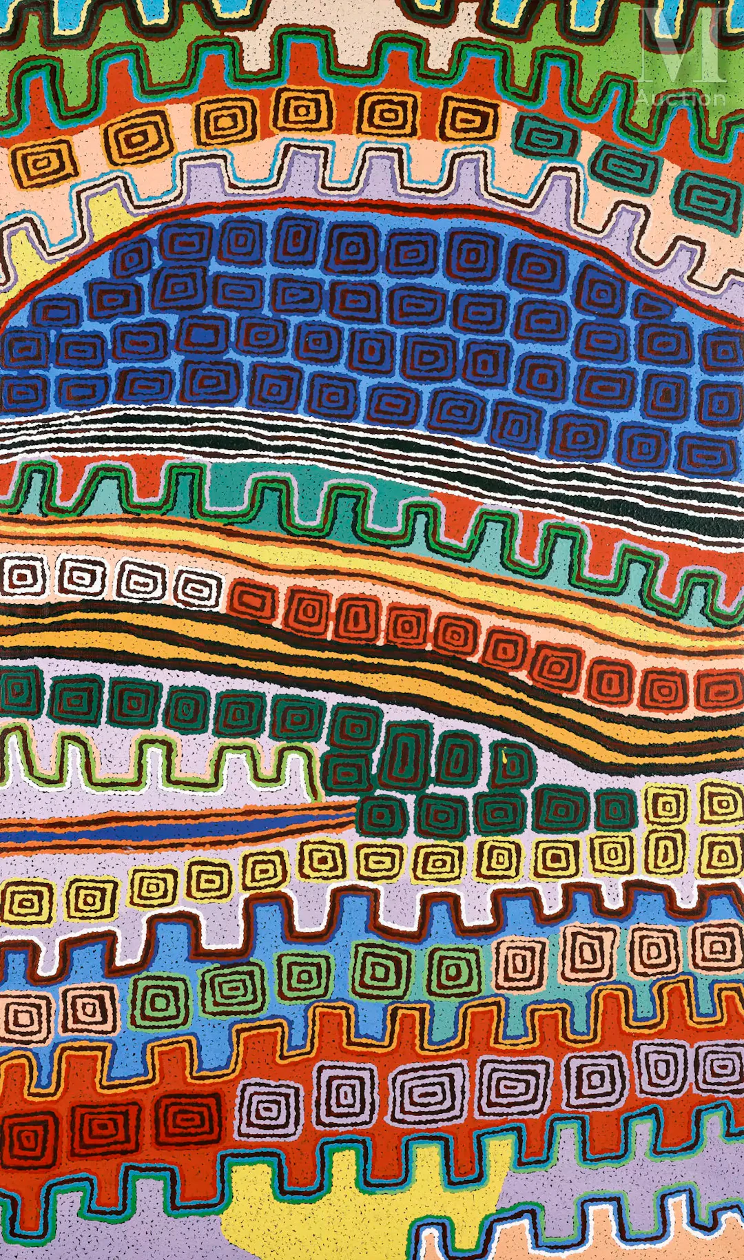 Patrick Olodoodi Tjungurrayi (c. 1940 - ) Sans titre