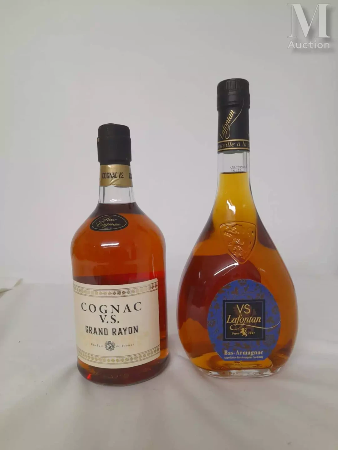 Cognac V.S Grand Rayon et Bas Armagnac VS Lafontan