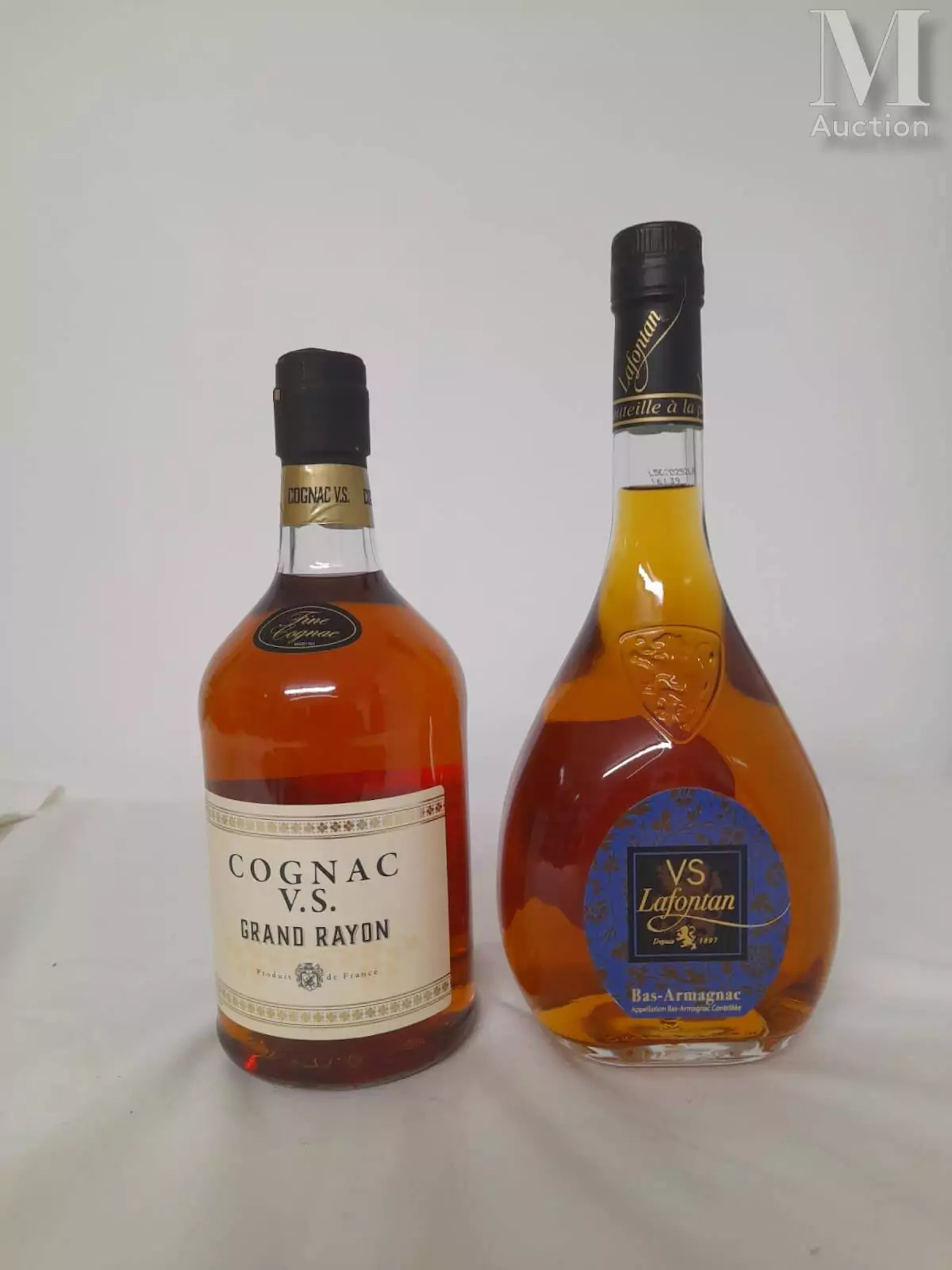 Cognac V.S Grand Rayon et Bas Armagnac VS Lafontan