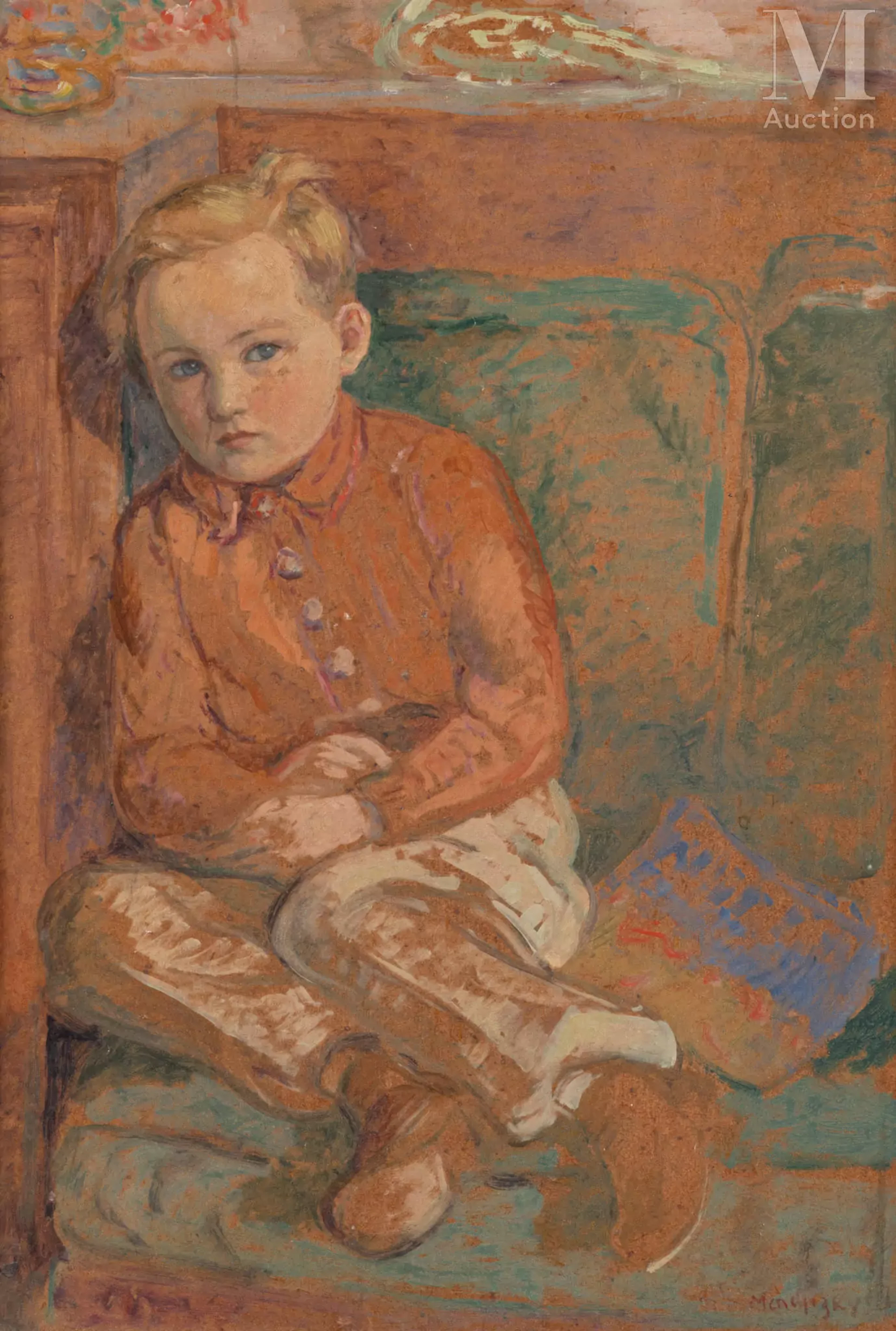 Maurice MENDJIZKY (Lodz 1890 - Saint-Paul-de-Vence 1951) Portrait d'enfant