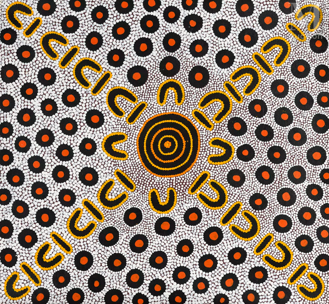 Gwenda Kingsley Napaltjarri (1967 - ) Minma and Waru, 2007