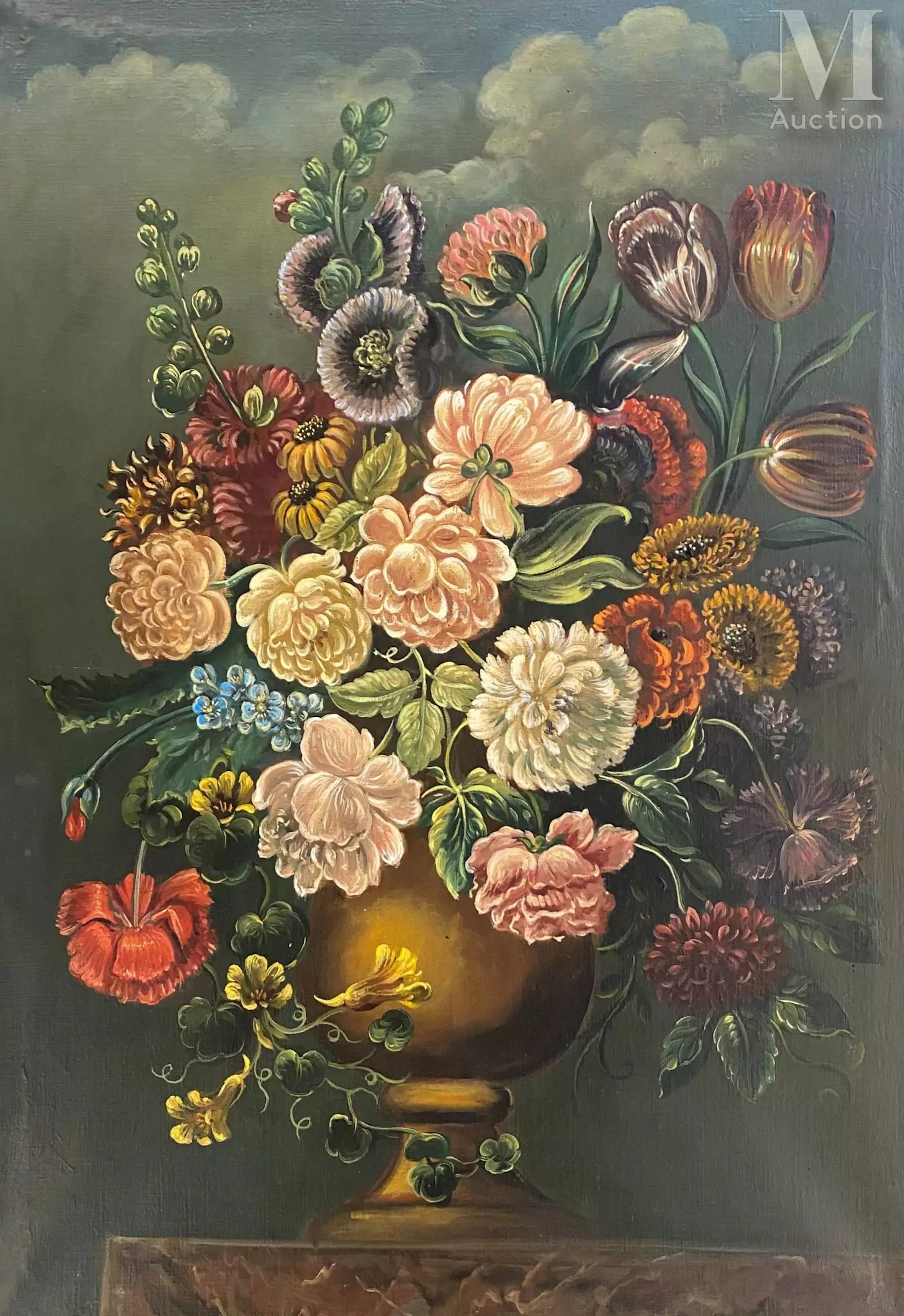 Ecole ITALIENNE du XXème siècle Fleurs