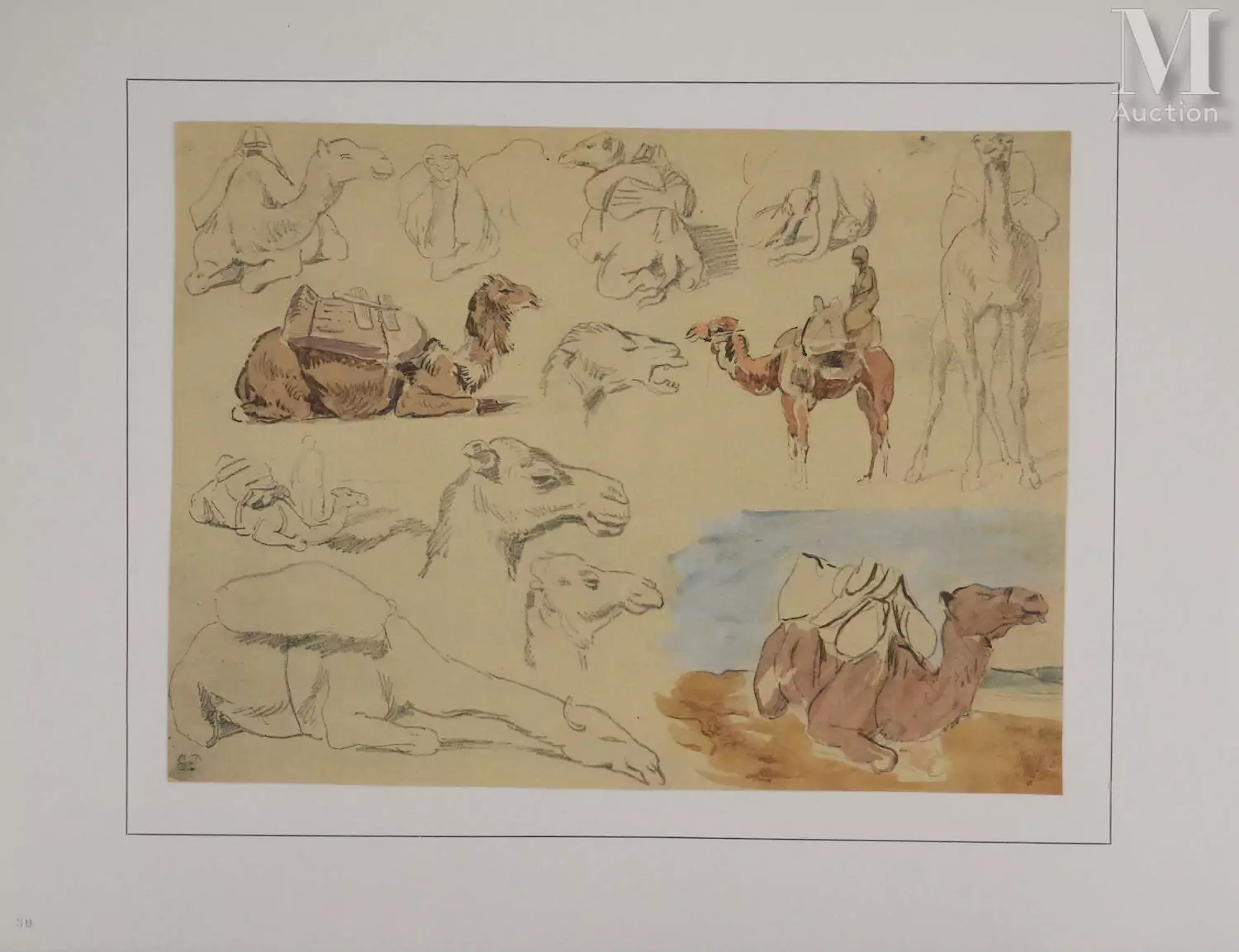 DELACROIX Eugène (1798-1863) Le voyage en dromadaire (planche 30), 1928