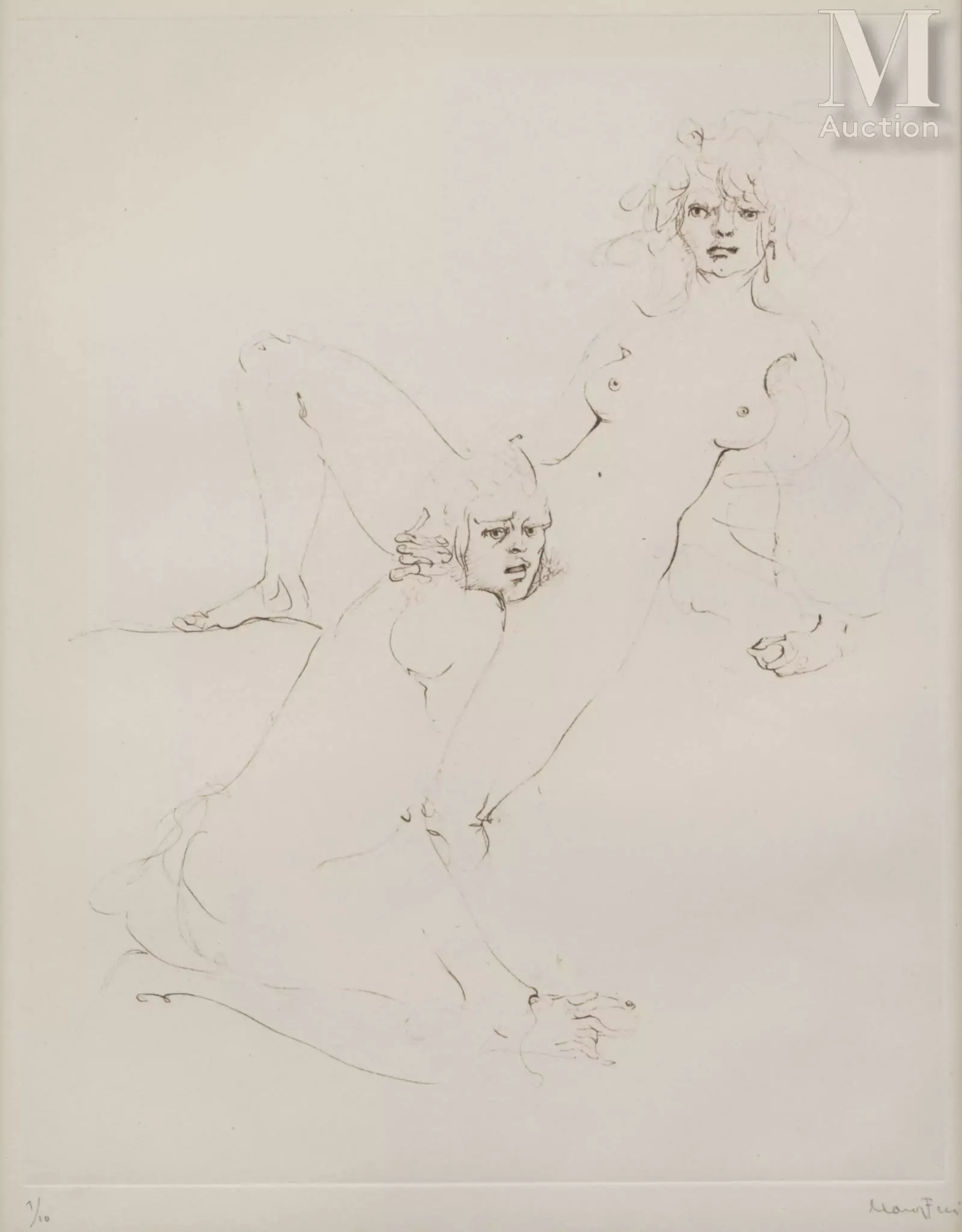 Leonor FINI (Buenos Aires 1908 - Paris 1996) Le couple