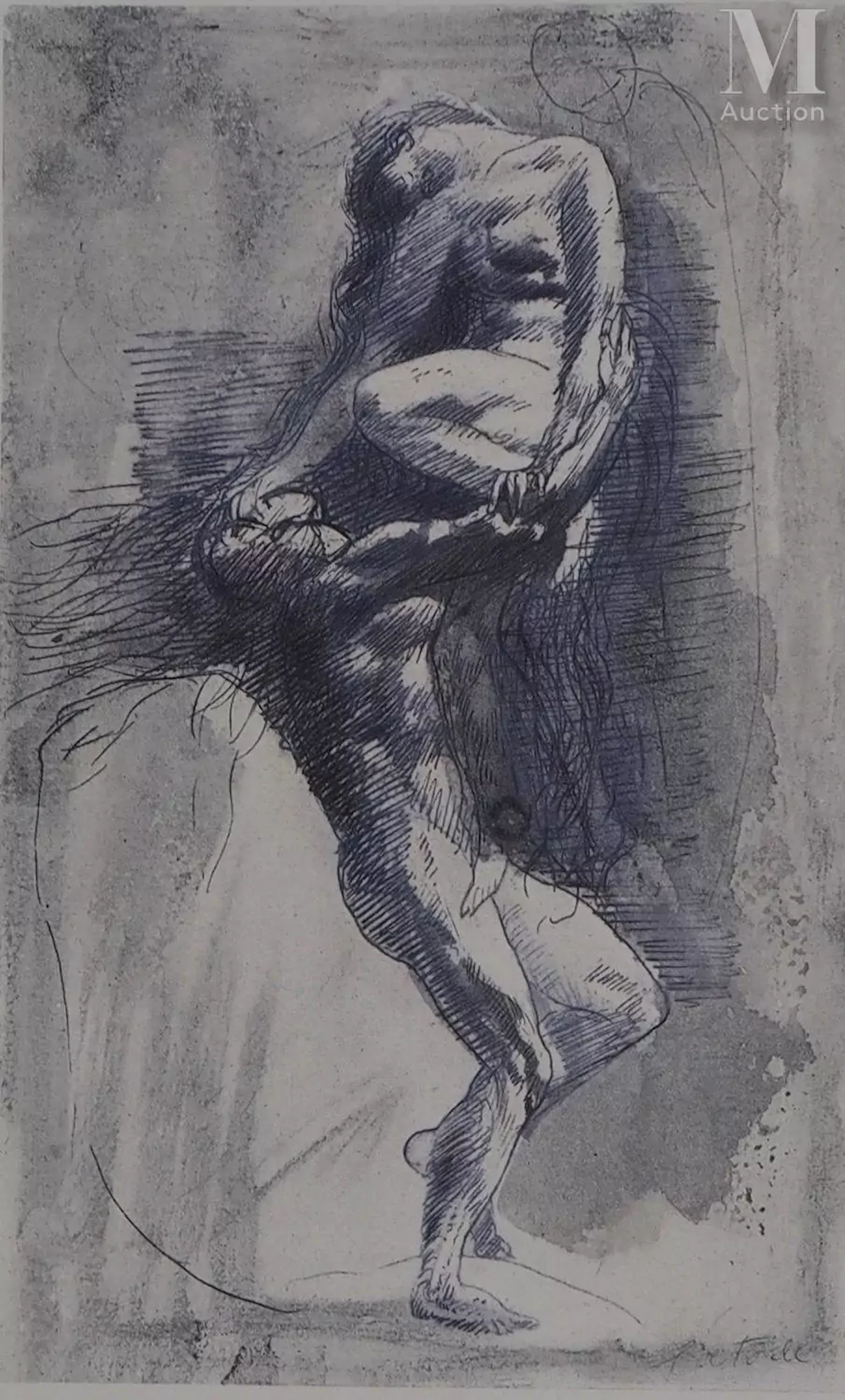 RODIN Auguste (1840-1917)(d'après) Héliogravure reprise à la pointe
