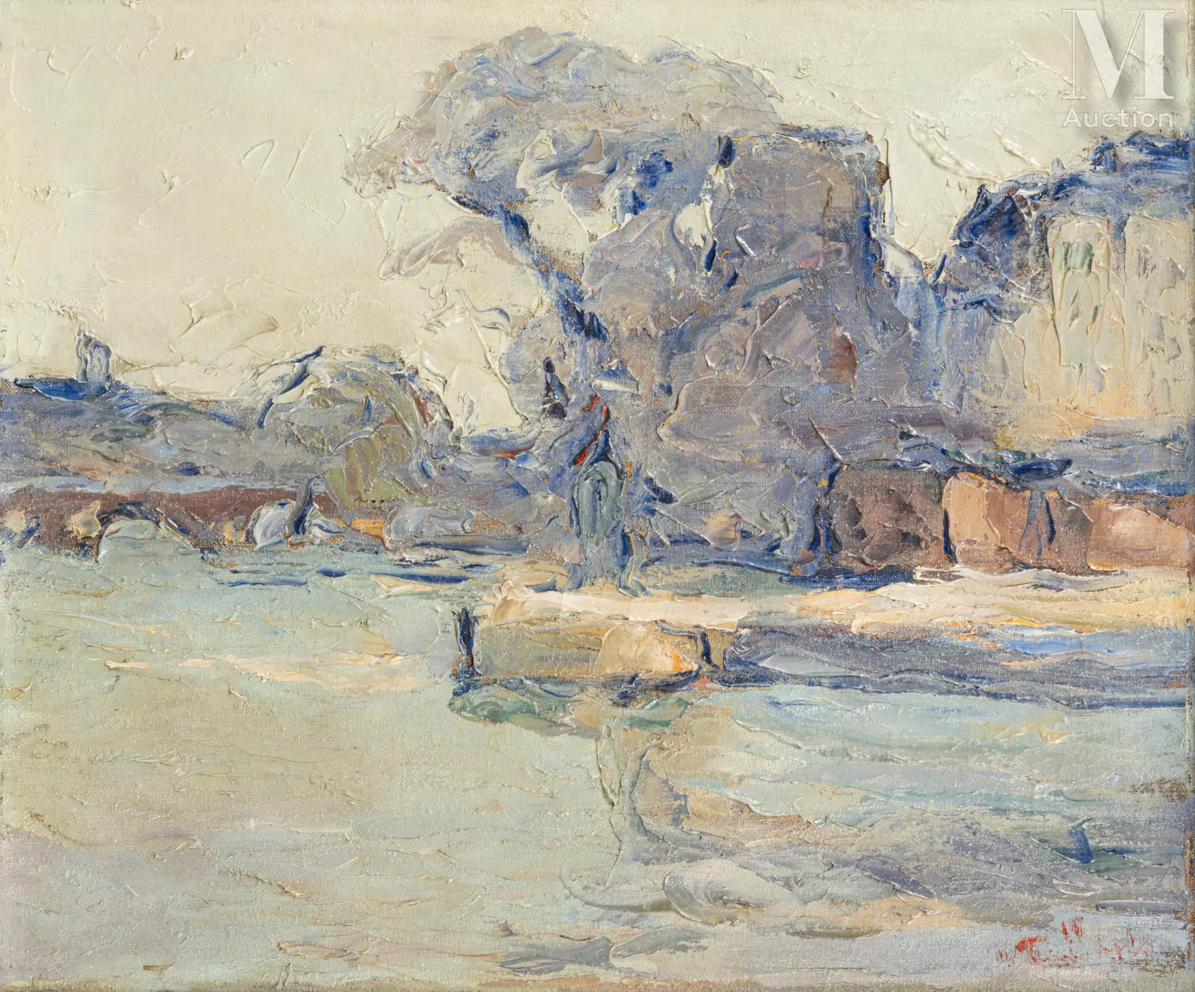 Wladimir de TERLIKOWSKI (Poraj 1873-Paris 1951) Les quais près de