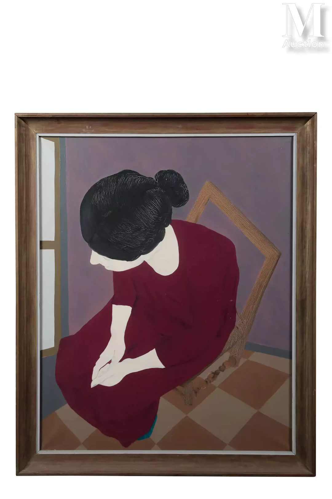 Robert-Louis NICOIDSKI (1931-2011), Femme devant une fenêtre, huile