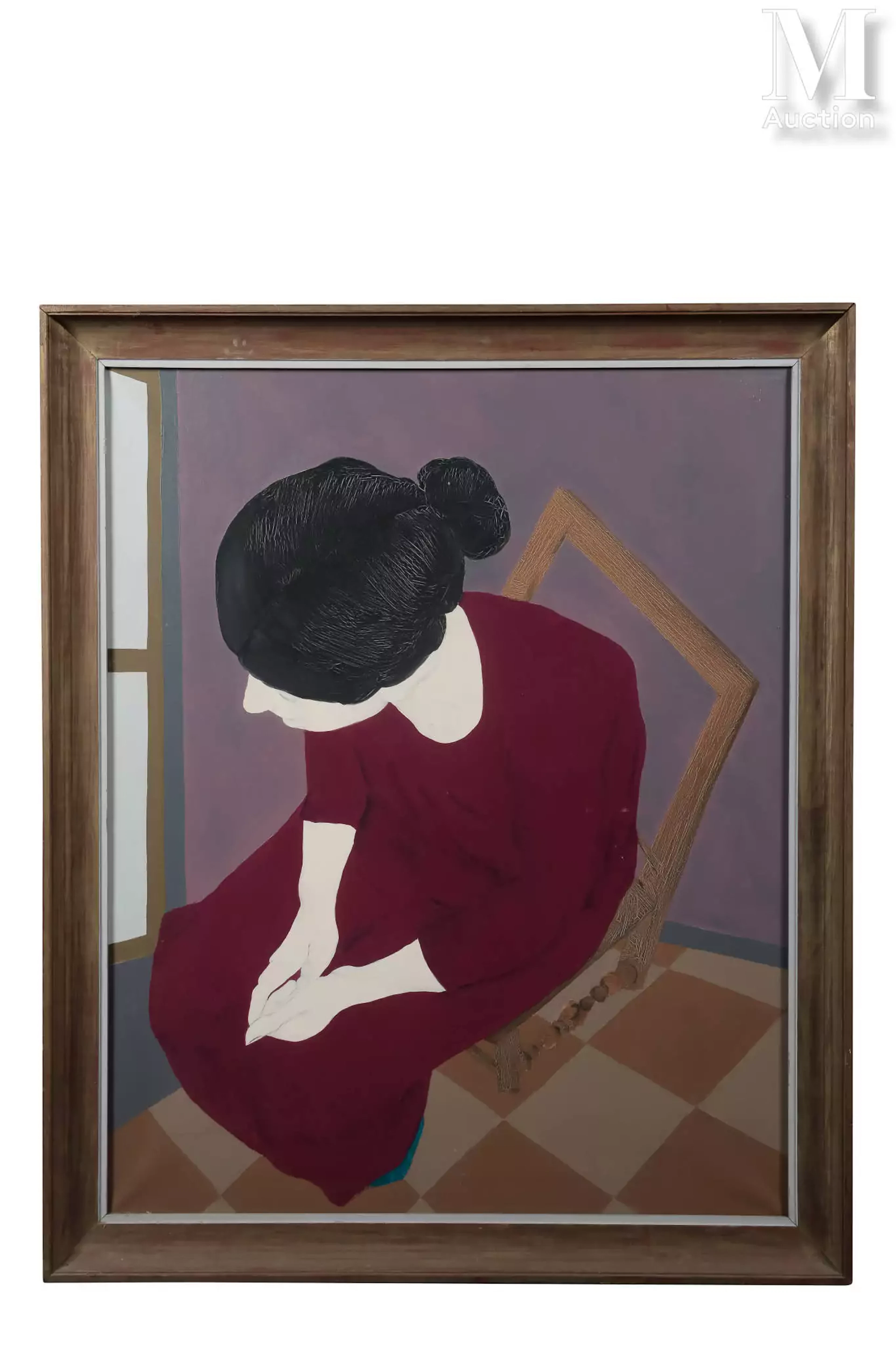Robert-Louis NICOIDSKI (1931-2011), Femme devant une fenêtre, huile