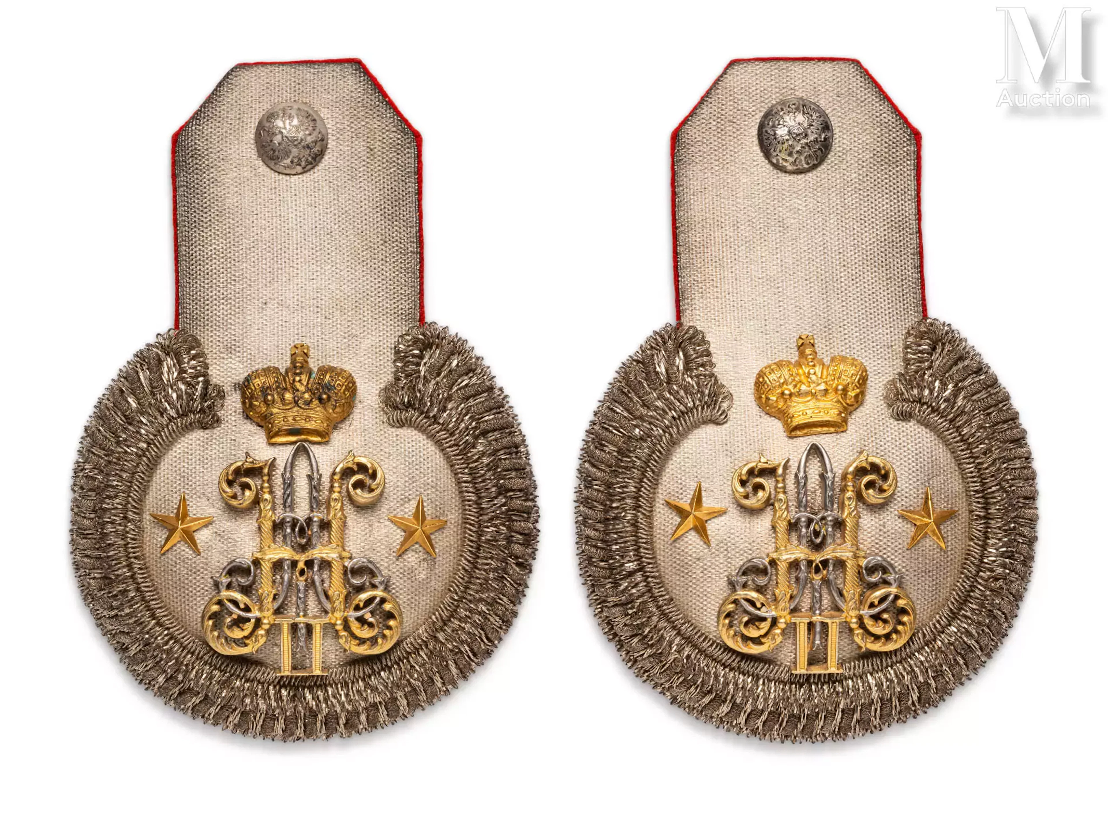 Paire d’épaulettes d’officier supérieur d'un régiment de la Garde