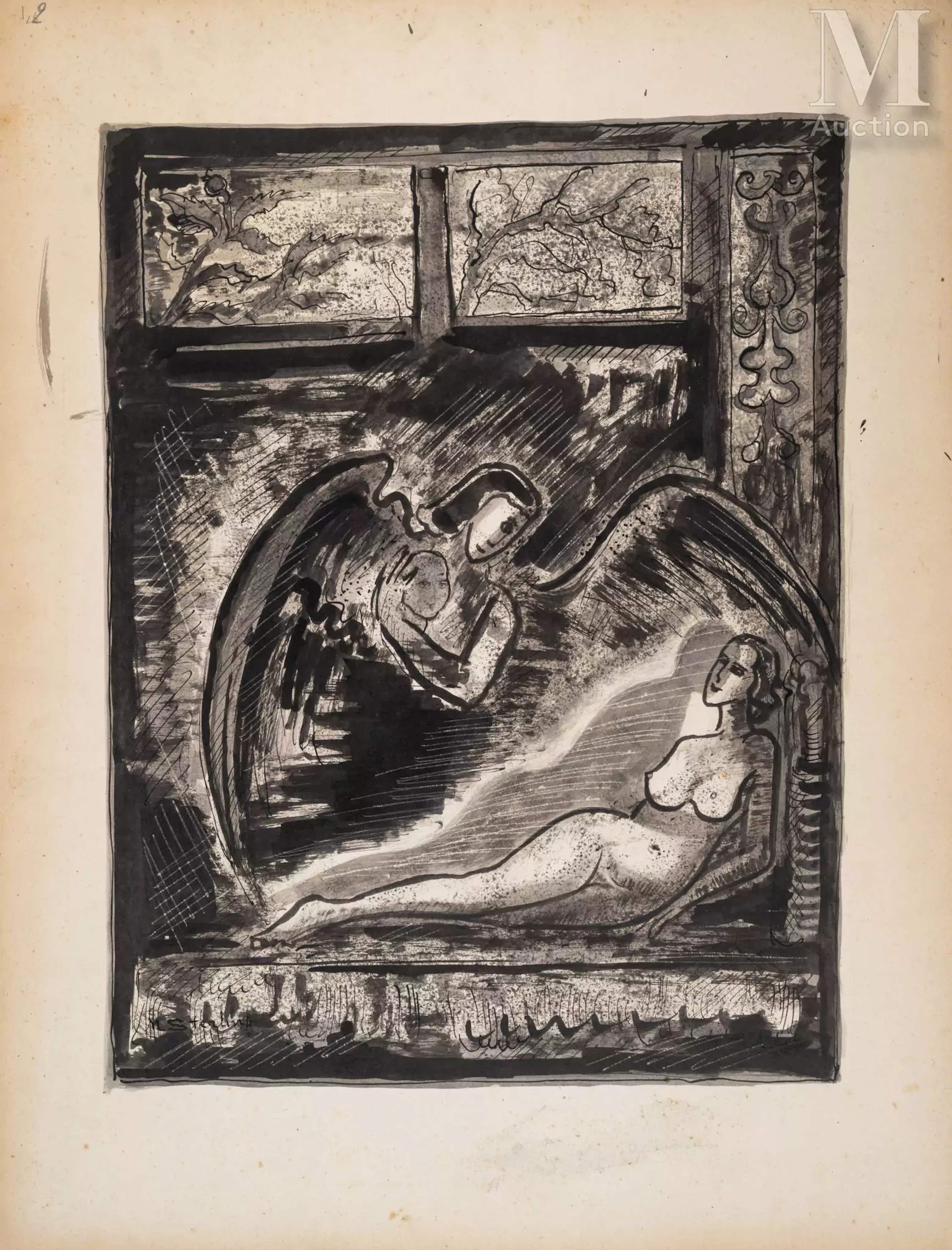 Marc STERLING (Prylouky 1895 - Paris 1976) L'ange de Baudelaire