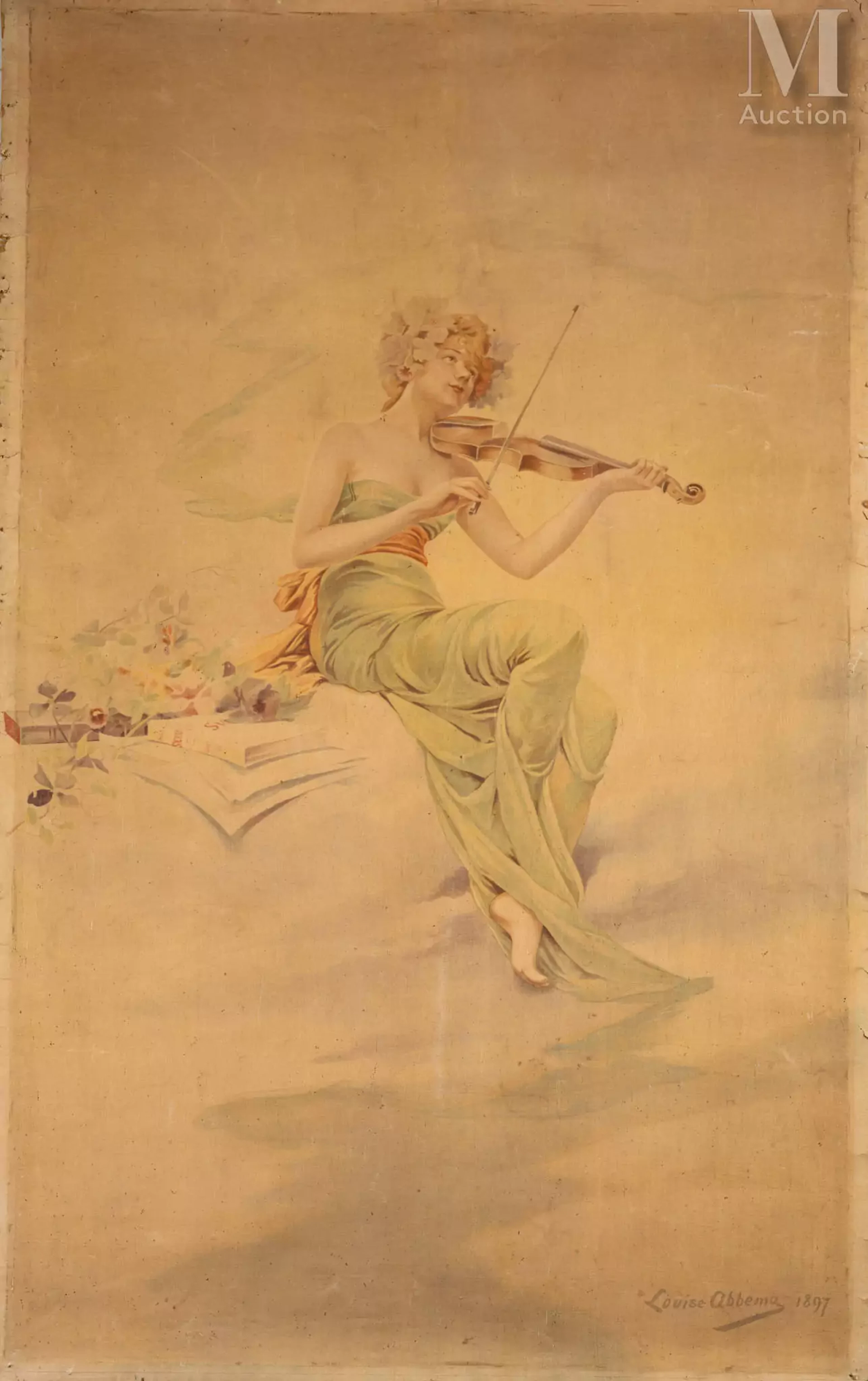Louise ABBEMA (Etampes 1858 - Paris 1927) La musique