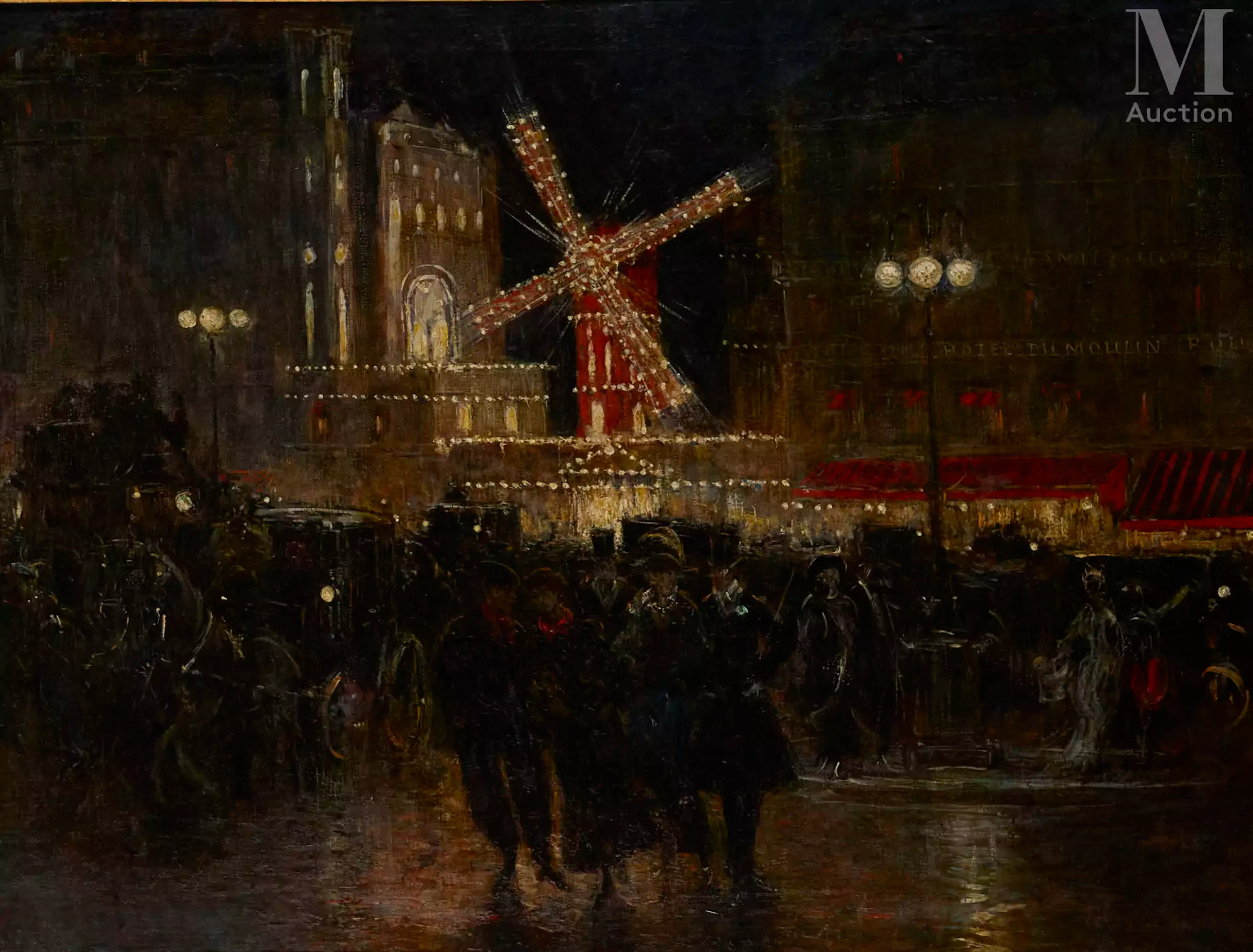 Ecole FRANCAISE du XXe siècle Le Moulin Rouge, Pigalle