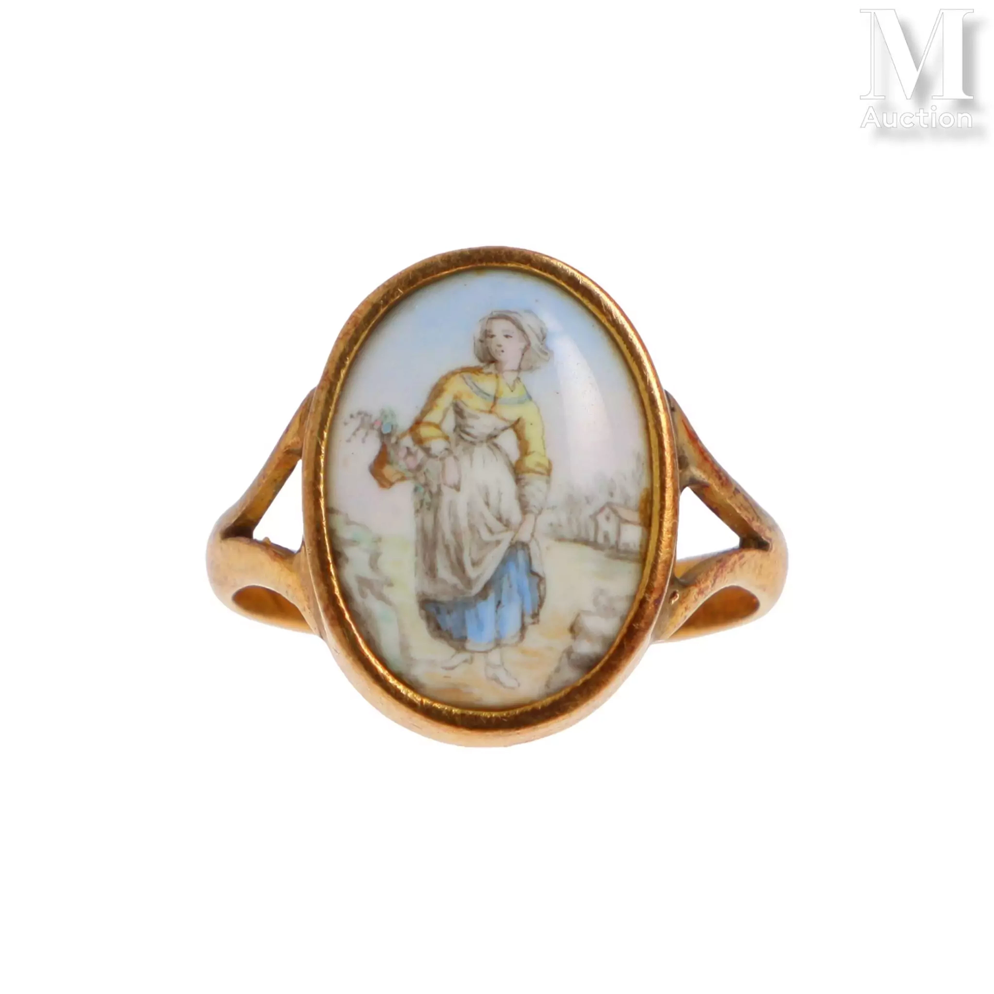 Bague plaque porcelaine