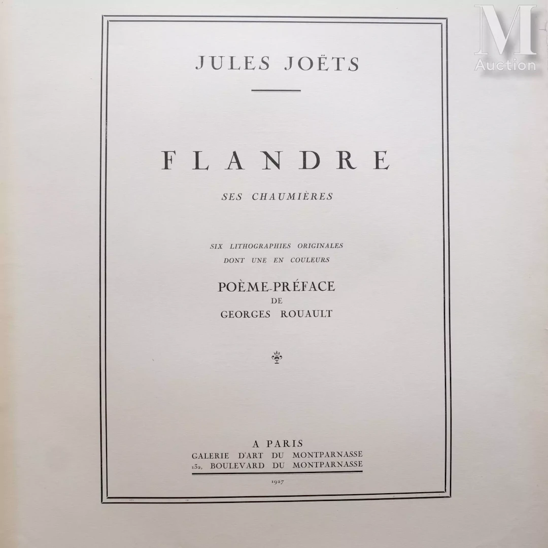 JOËTS Jules (1884-1959) Six lithographies Flandres, ses chaumières