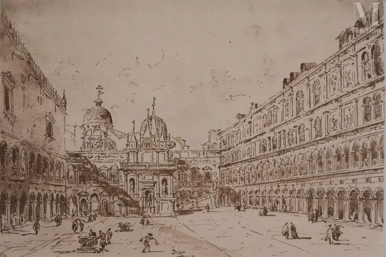 GUARDI Francesco (1712-1793) Venise, La cours du Palais des Doges, 1935