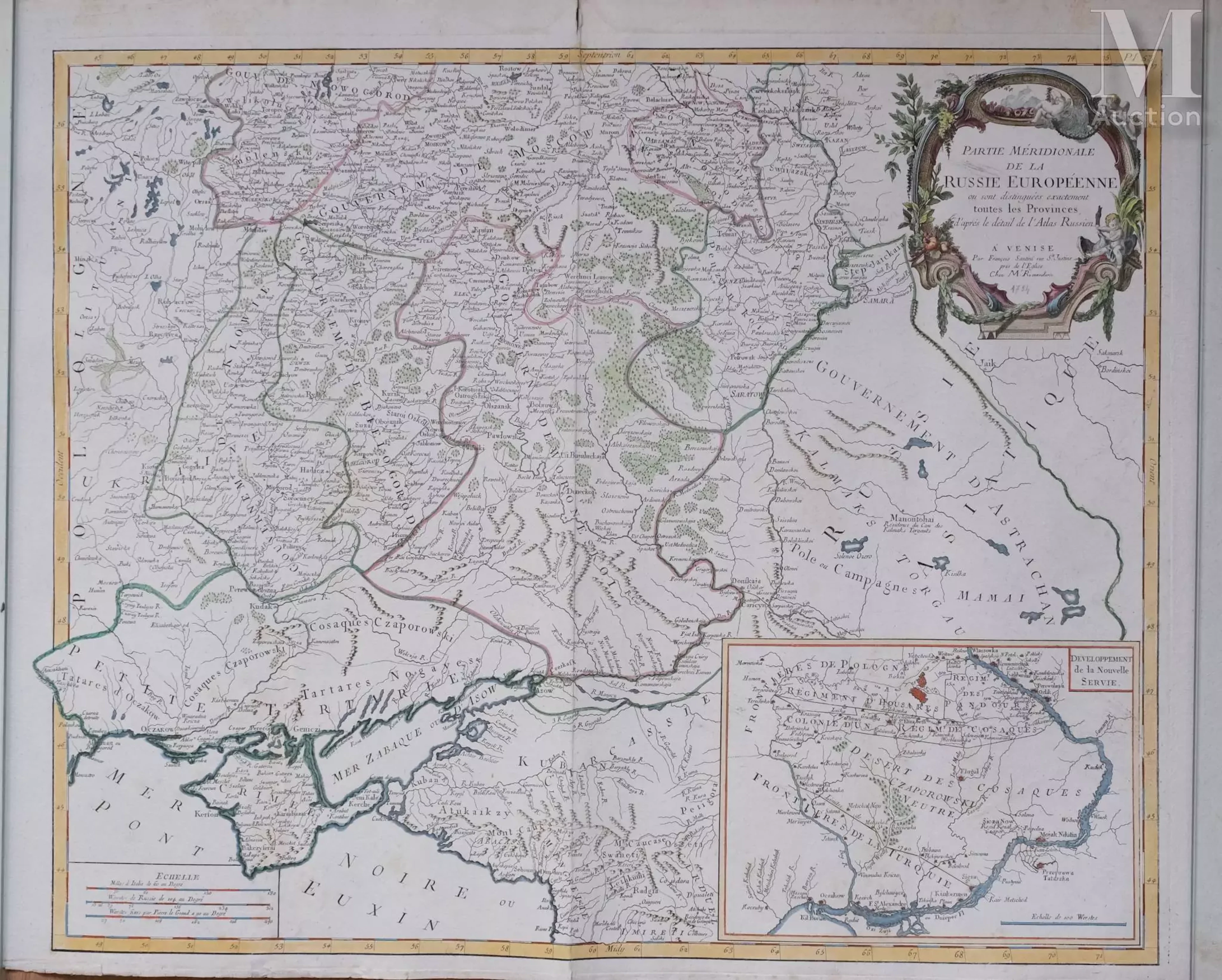 Ensemble de trois cartes sur l'Empire de RUSSIE