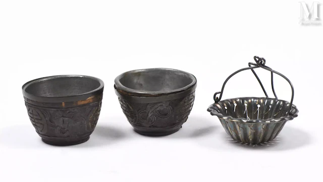 CHINE, XIXe siècle Ensemble comprenant