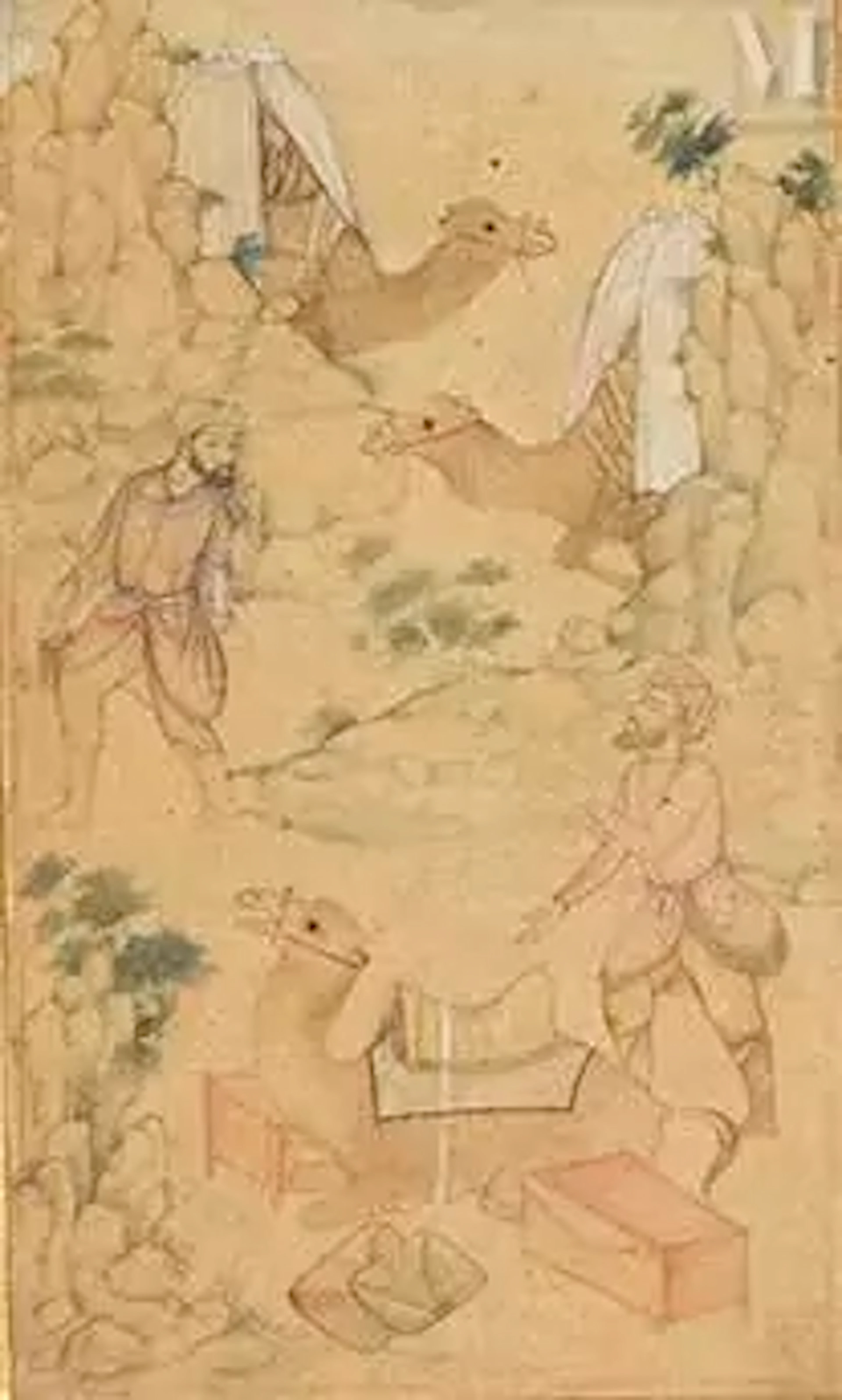 Ⓛ Caravane de dromadaires Attribué à Husayn, probablement Allahabad