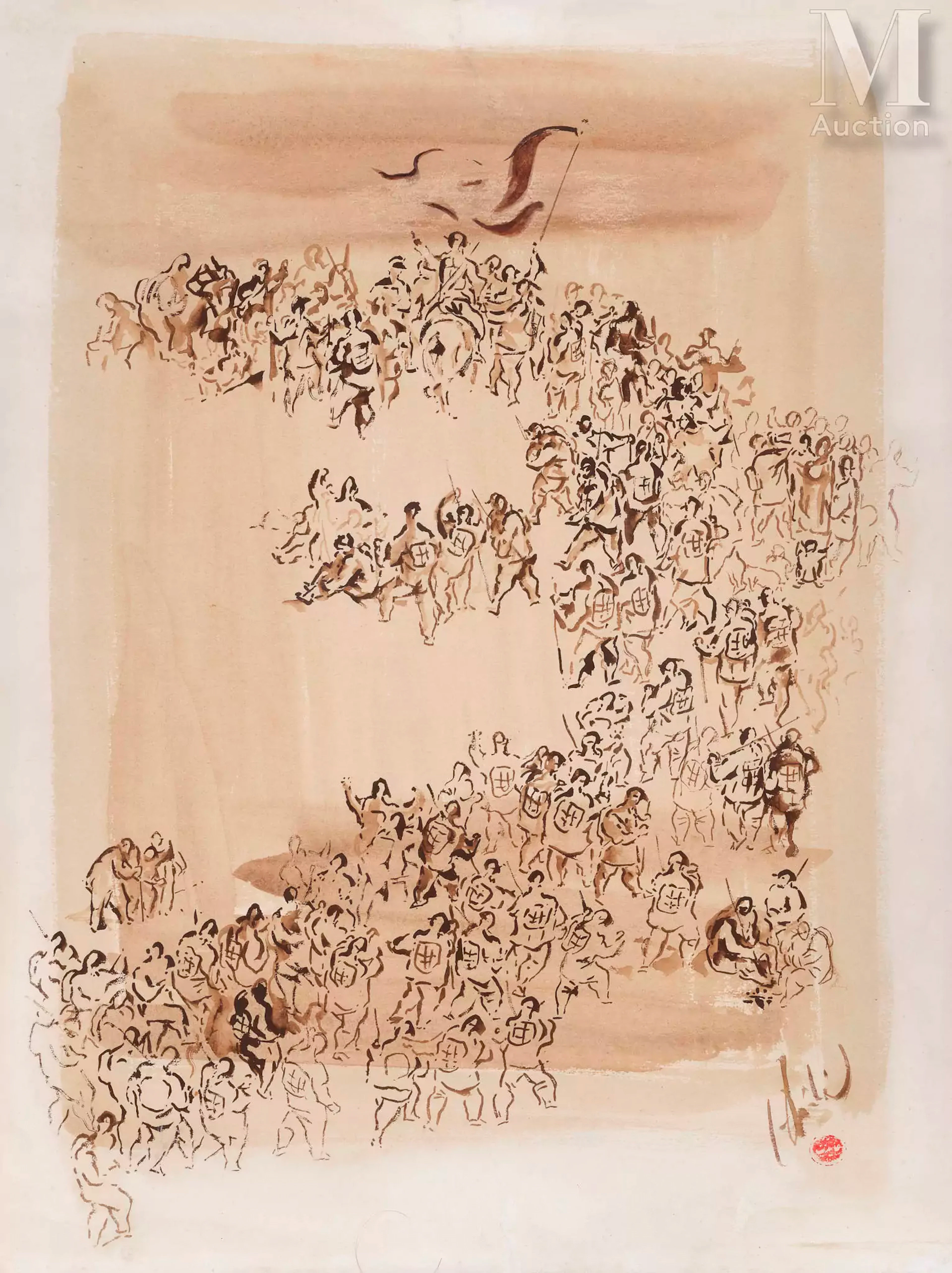 Abidine DINO (Turquie, 1913 - 1993) La foule