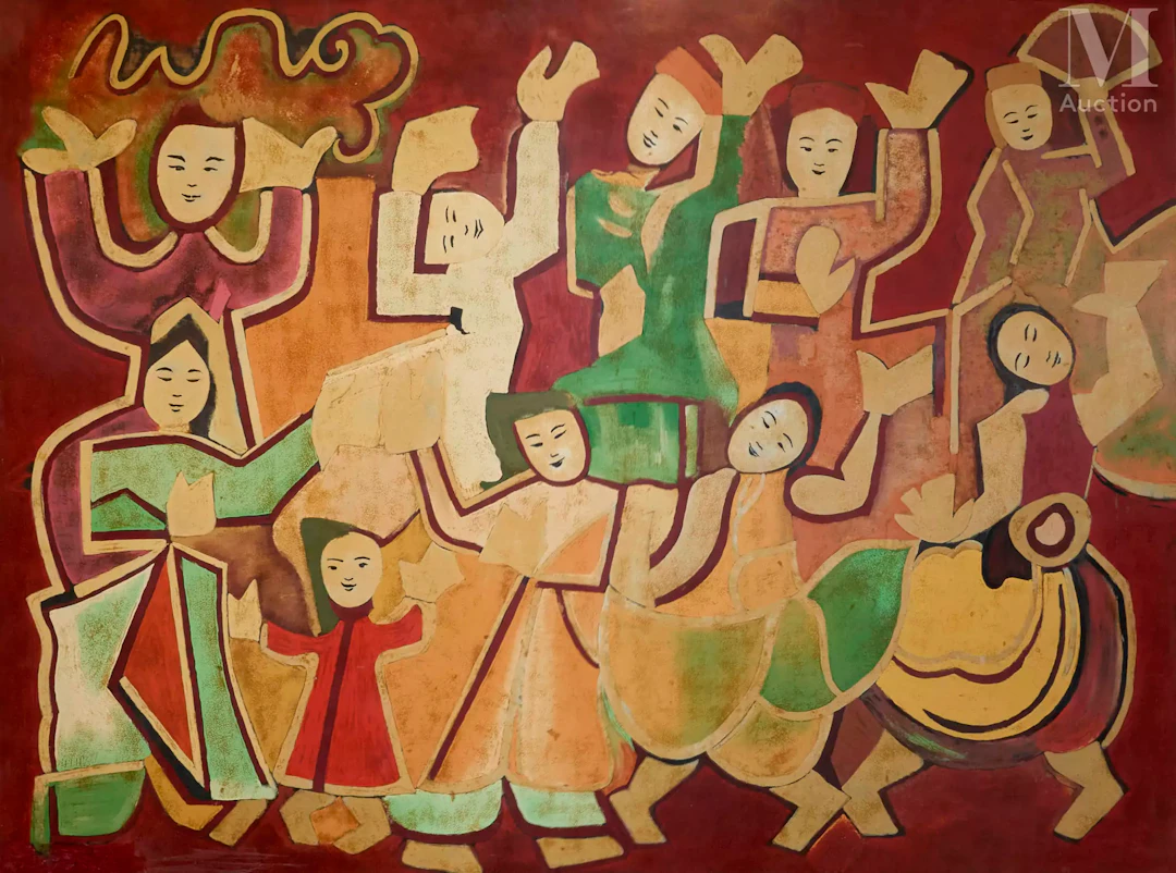 VIETNAM, XXe siècle "Les danseuses"
