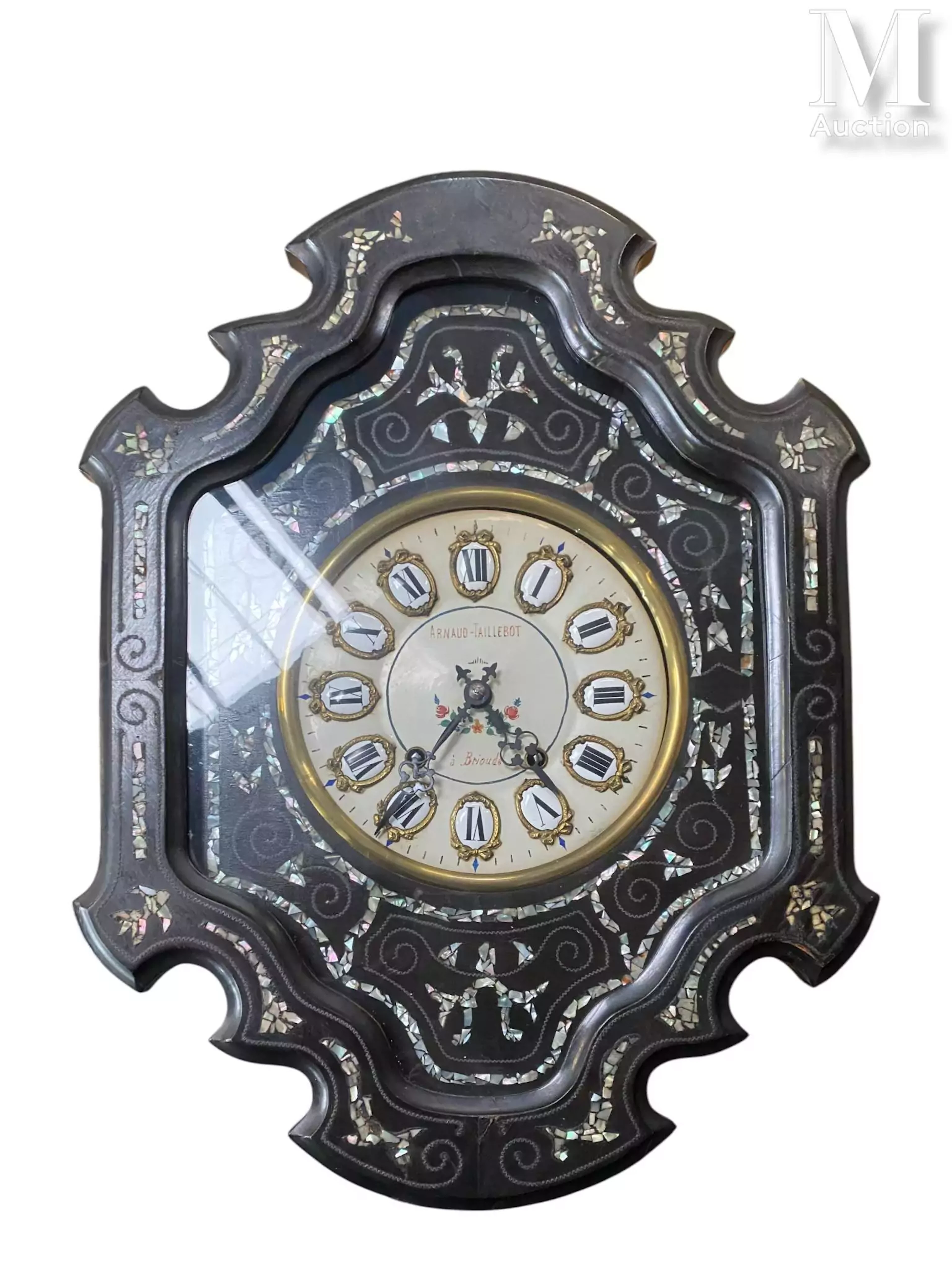 Pendule d'applique dite "œil de bœuf" d'époque Napoléon III