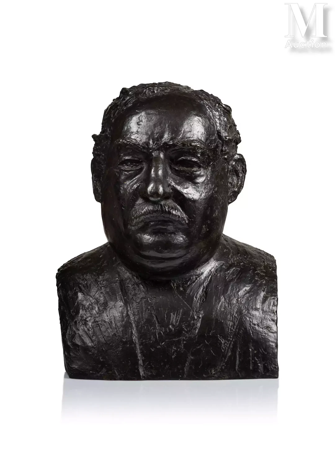 Othon COUBINE (1883 - 1969) Portrait d'homme à la moustache