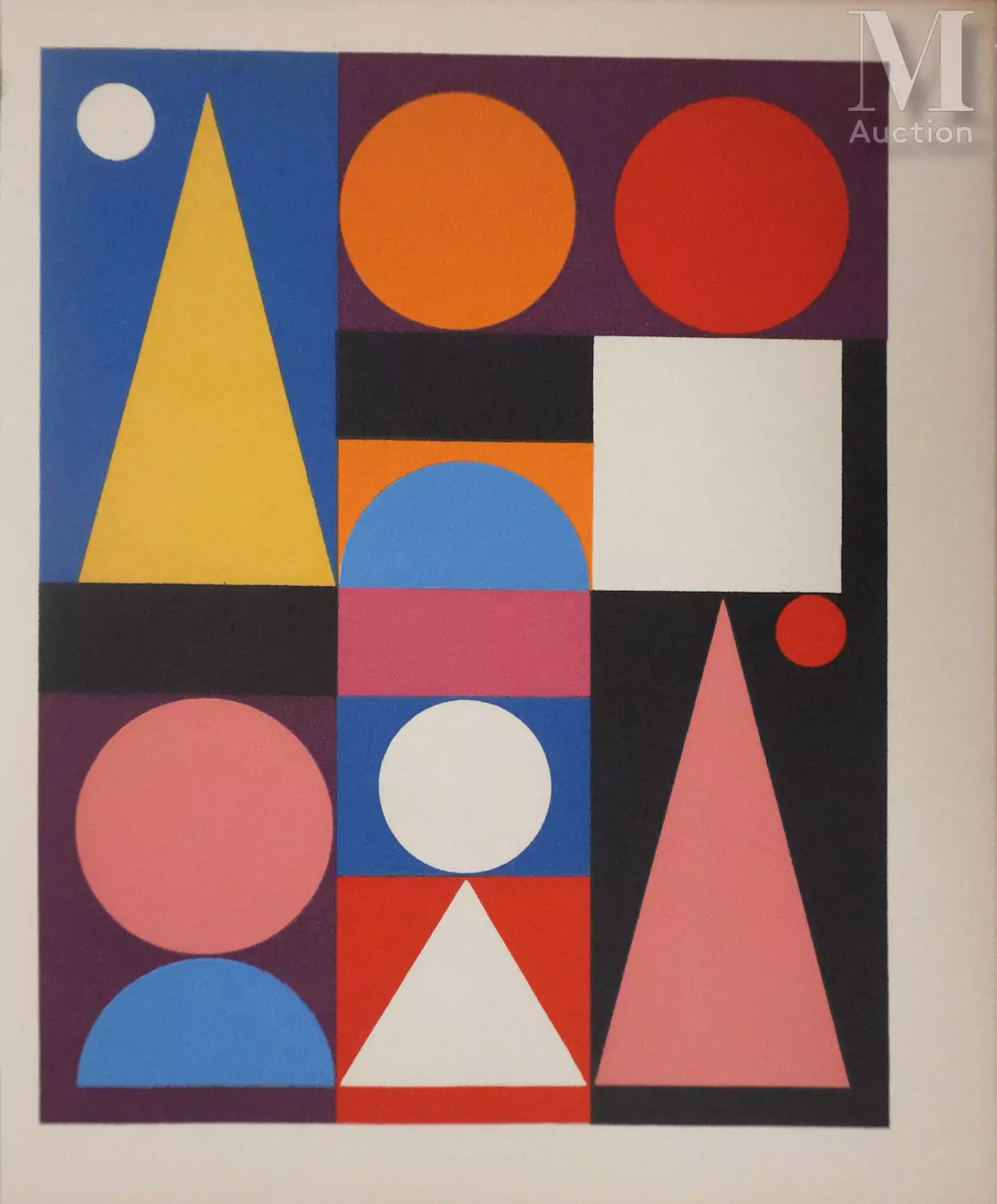 HERBIN Auguste (1882-1960) Composition sur le mot Oiseau, 1946
