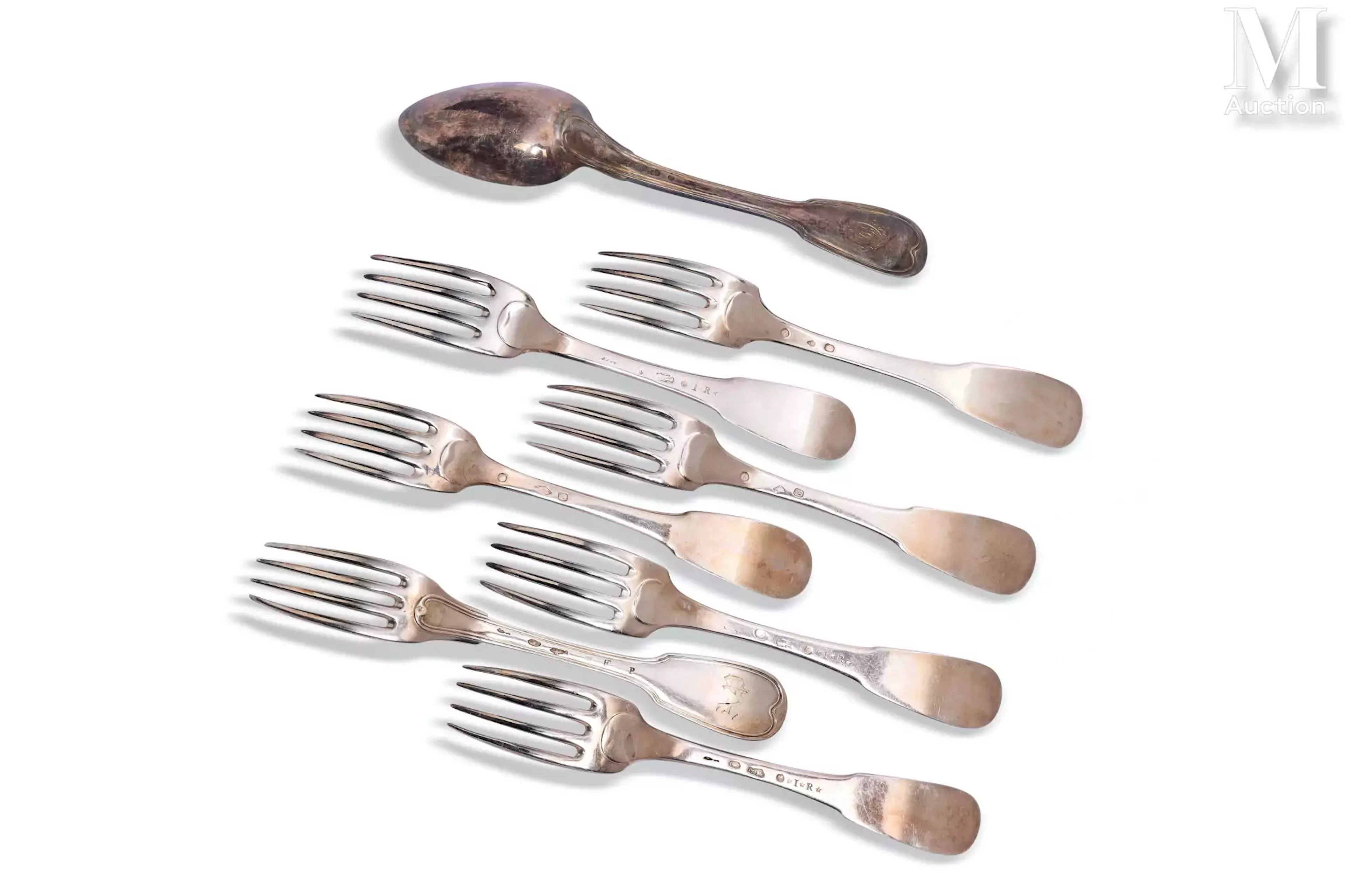 Lot de couverts en argent du XVIIIème siècle